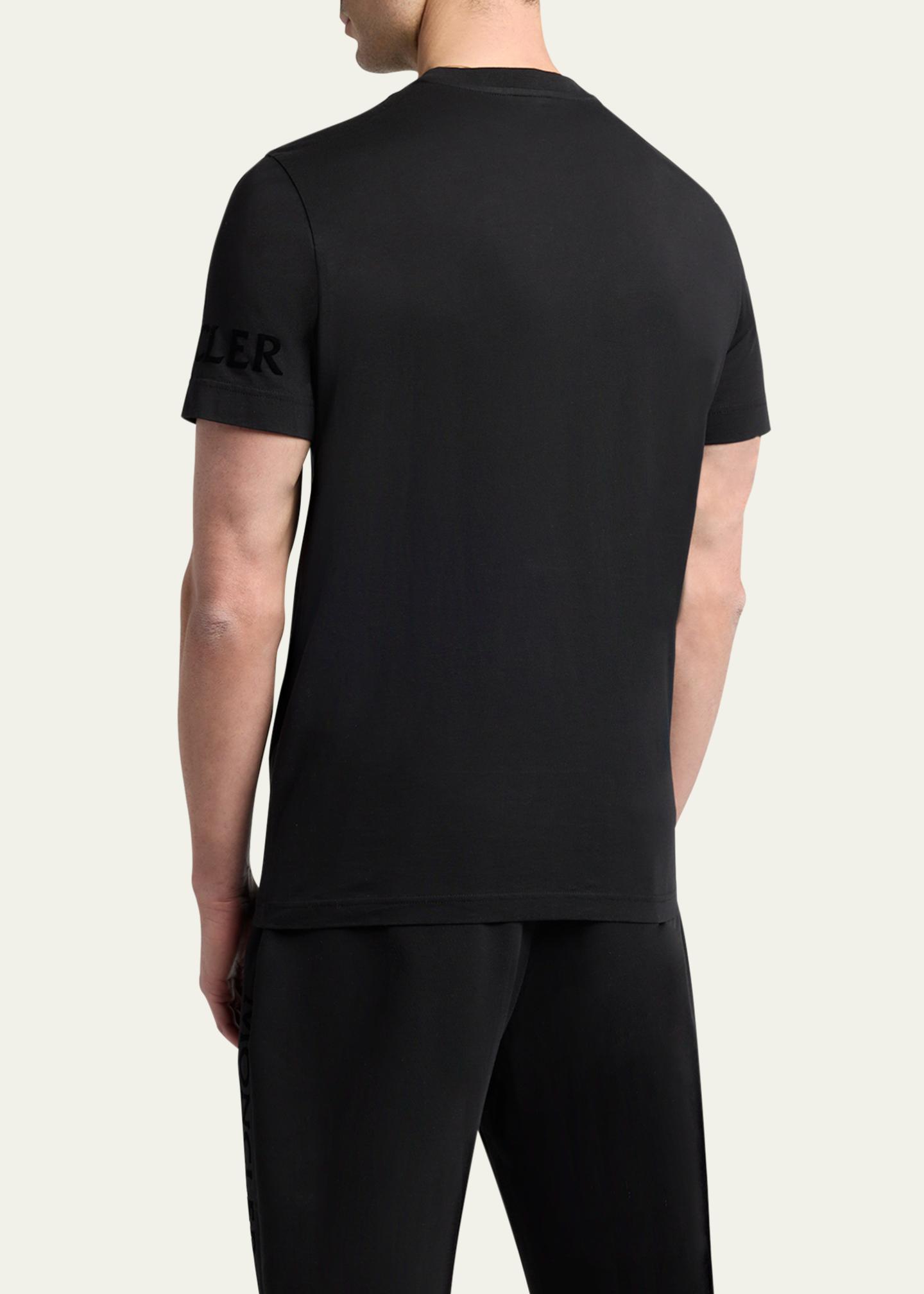 Moncler Men's Washed Cotton Logo T-Shirt - Bergdorf Goodman