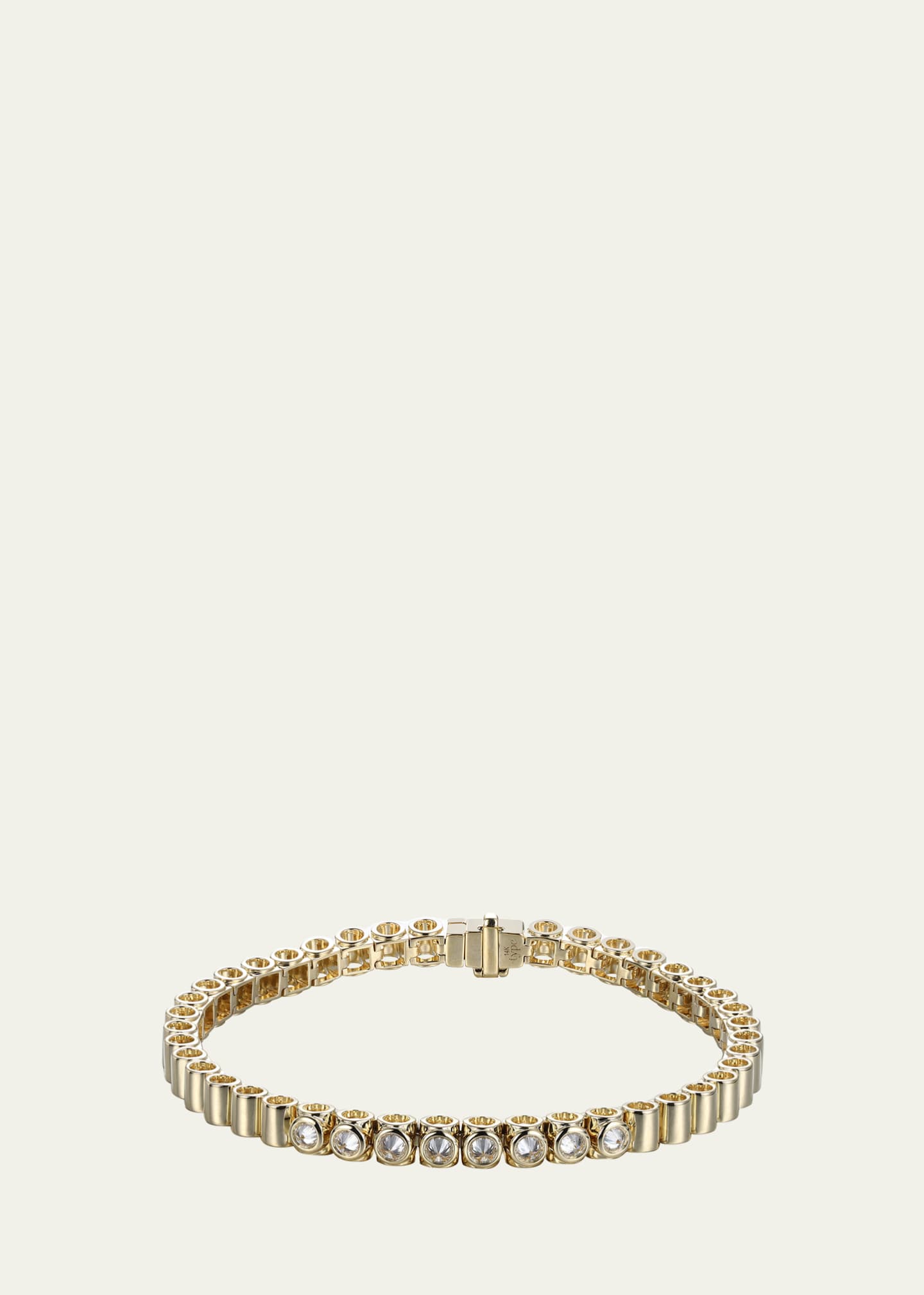 TYPE JEWELRY Tubbo 14K Yellow Gold Diamond Tennis Bracelet, 6.5"L