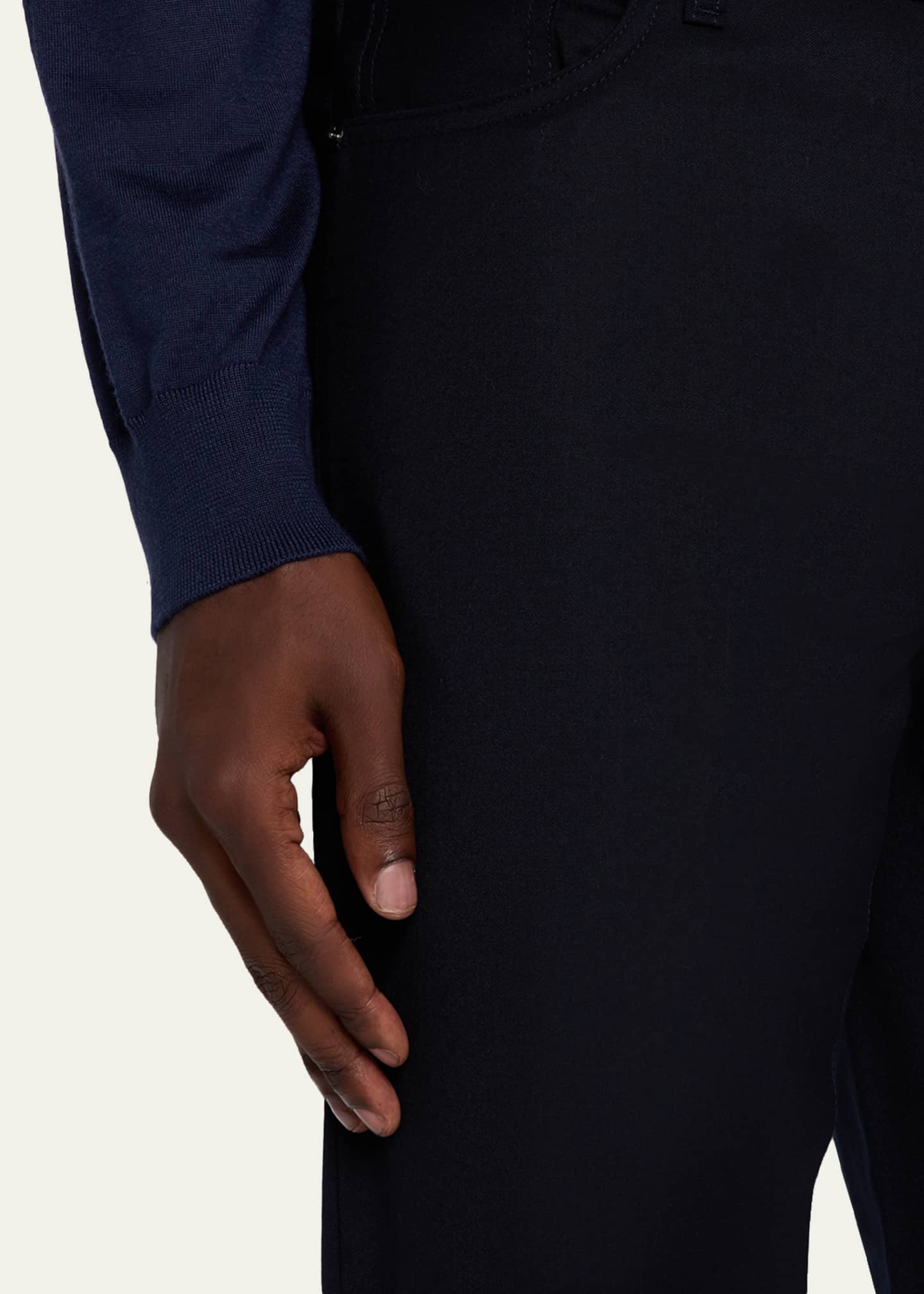 ZEGNA Men's Wool Straight Fit Five-Pocket Pants - Bergdorf Goodman