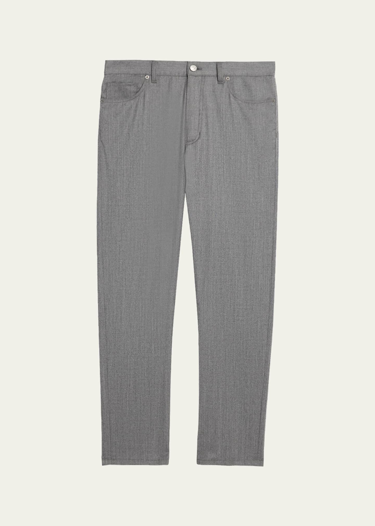 ZEGNA Men's Wool Straight Leg Five-Pocket Pants - Bergdorf Goodman
