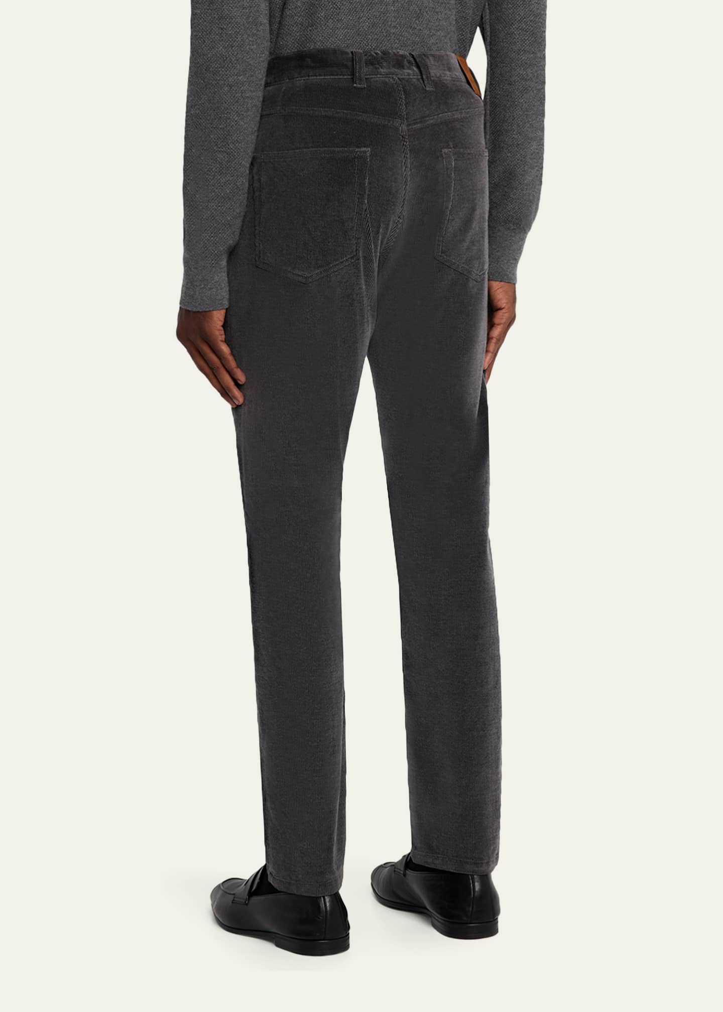 ZEGNA Men's Cashco Corduroy Straight Fit Five-Pocket Pants