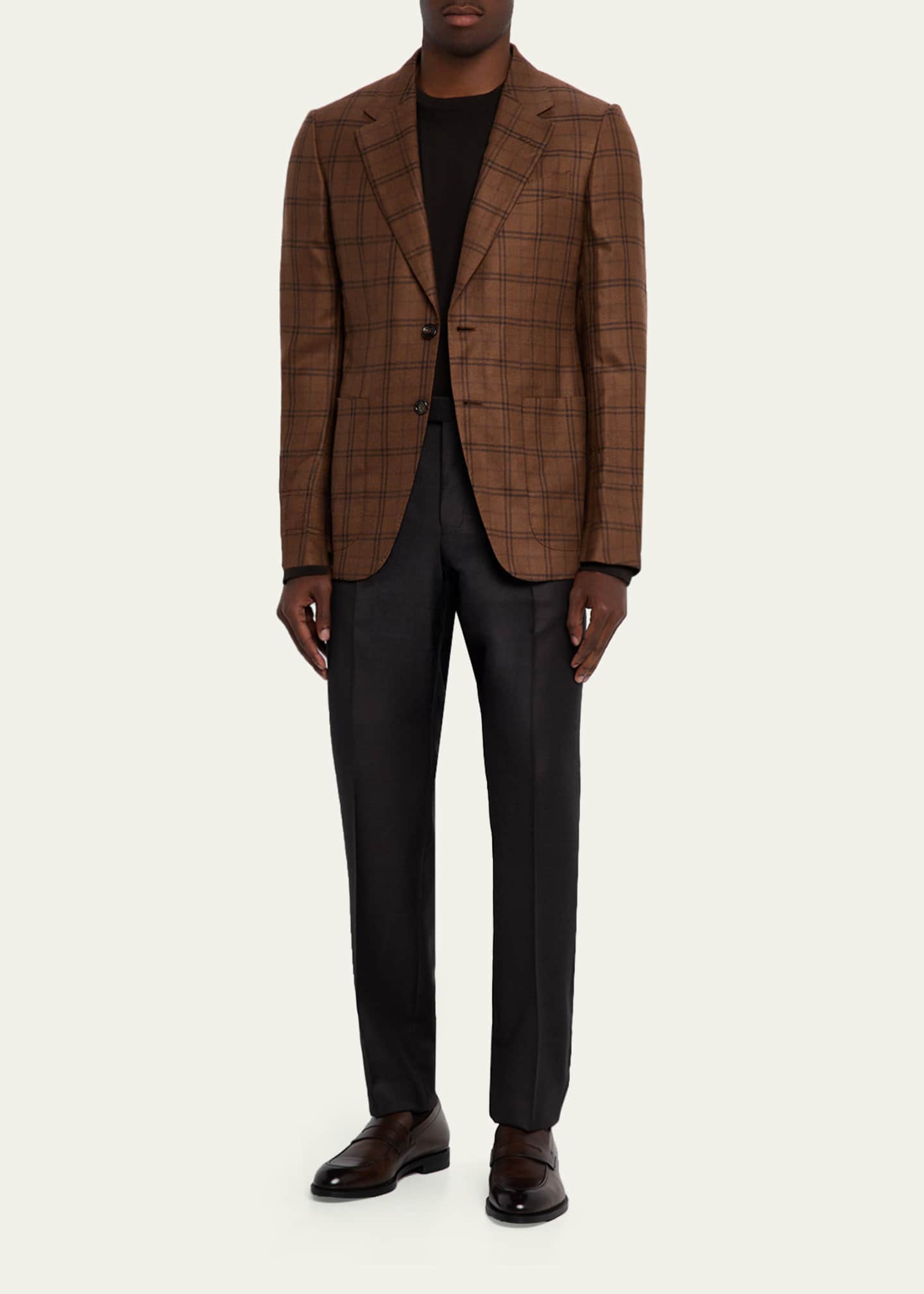 ZEGNA Men's Cashseta Cashmere and Silk Crewneck Sweater - Bergdorf