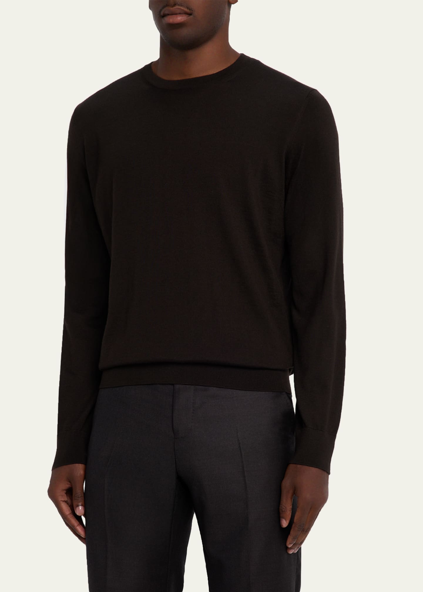 ZEGNA Men's Cashseta Cashmere and Silk Crewneck Sweater - Bergdorf