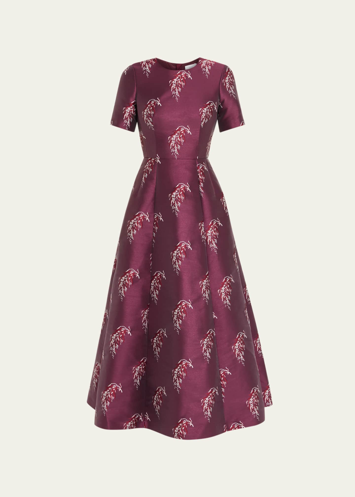 slim fit dress slacks 21SIX Aurelia Silk Satin Flared Maxi Dress main image 0