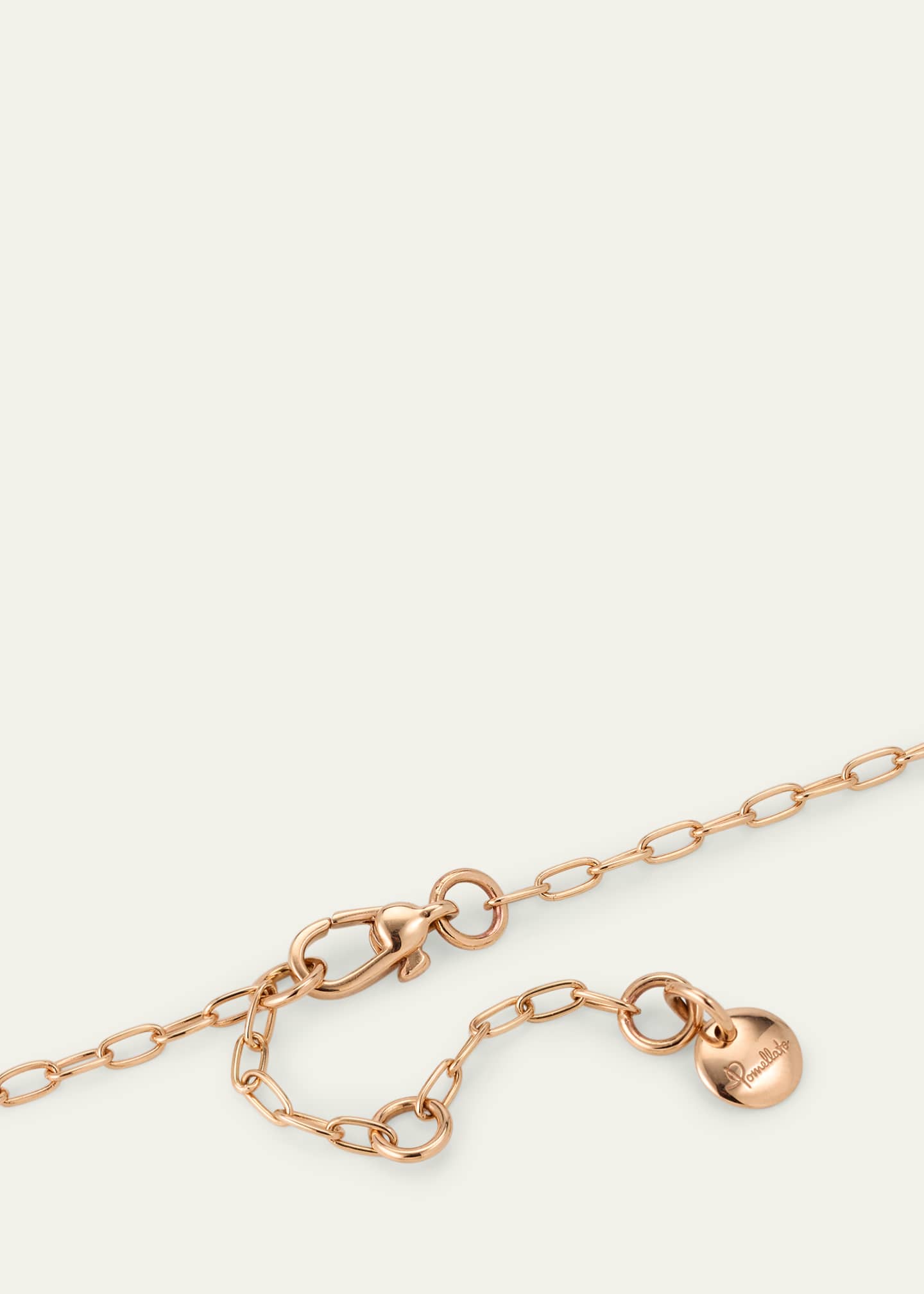 Pomellato Iconica 18K Rose Gold Diamond Pave Donut Pendant Necklace Image 4 of 5