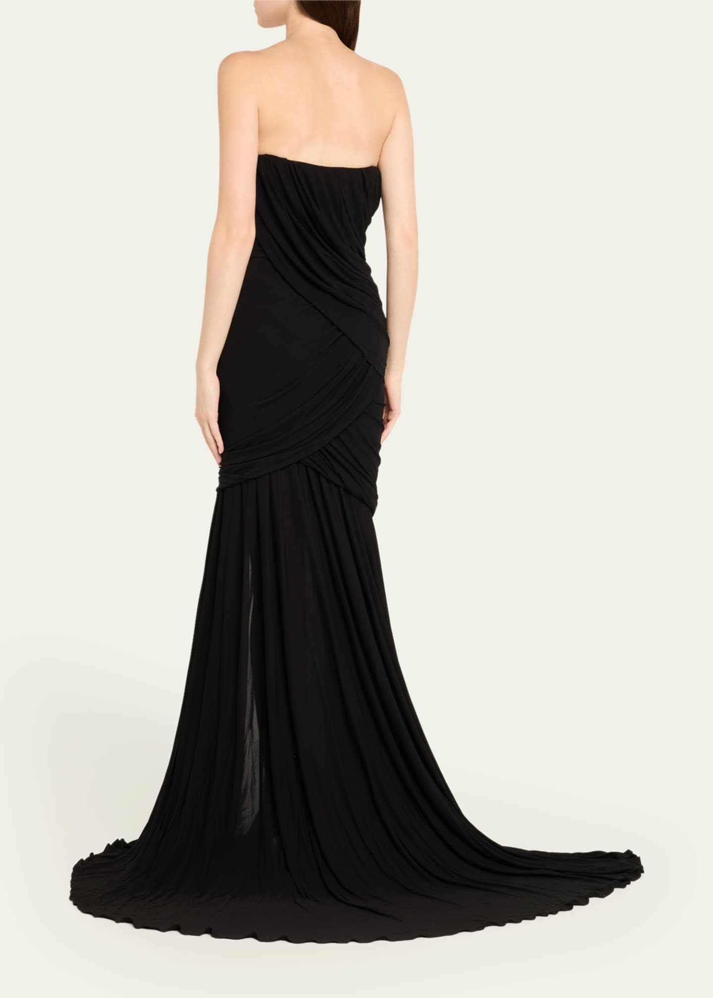 Atelier Prabal Gurung Rooney Draped Jersey Strapless Mermaid Gown Image 3 of 5