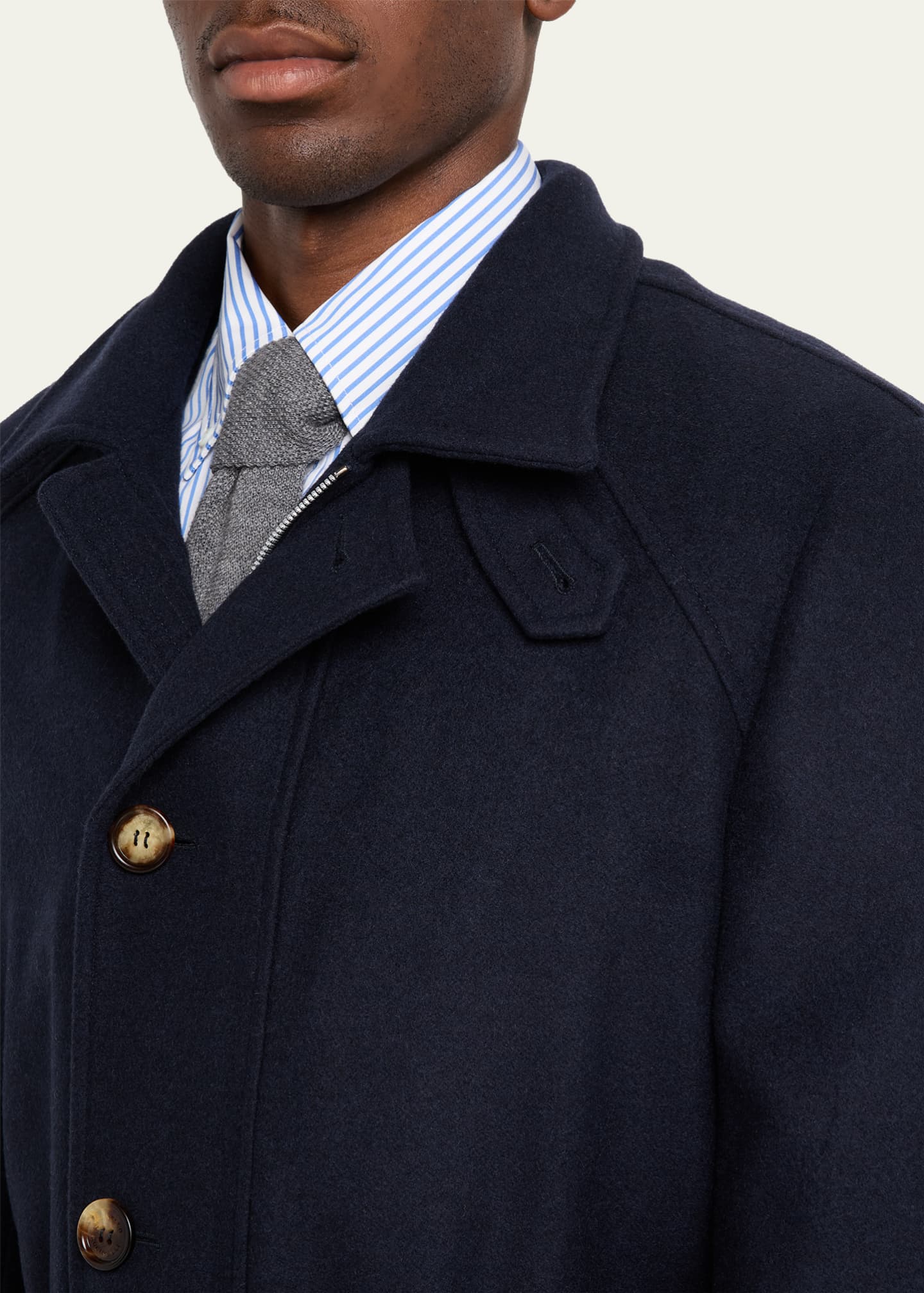 Brunello Cucinelli Men's Cashmere Belted Utility Coat Image 5 of 5