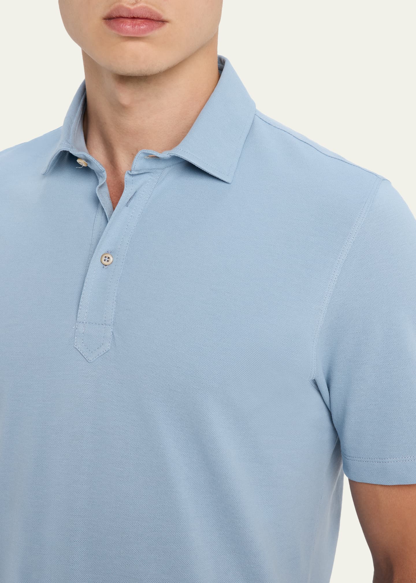 Brunello Cucinelli Men's Cotton Pique Polo Shirt - Bergdorf