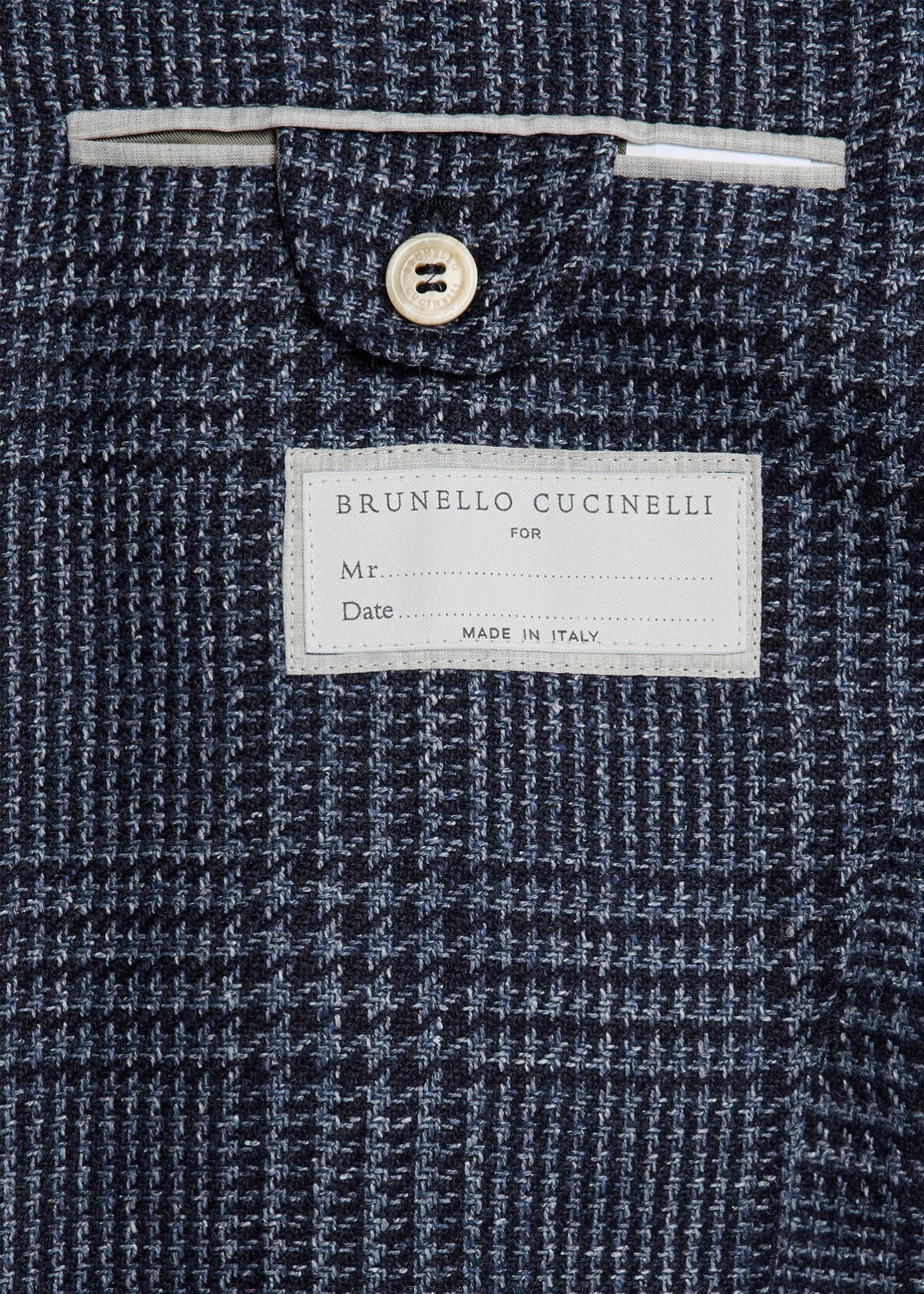 Brunello Cucinelli Men's Alpaca Wool and Silk Plaid Sport Coat Image 5 of 7