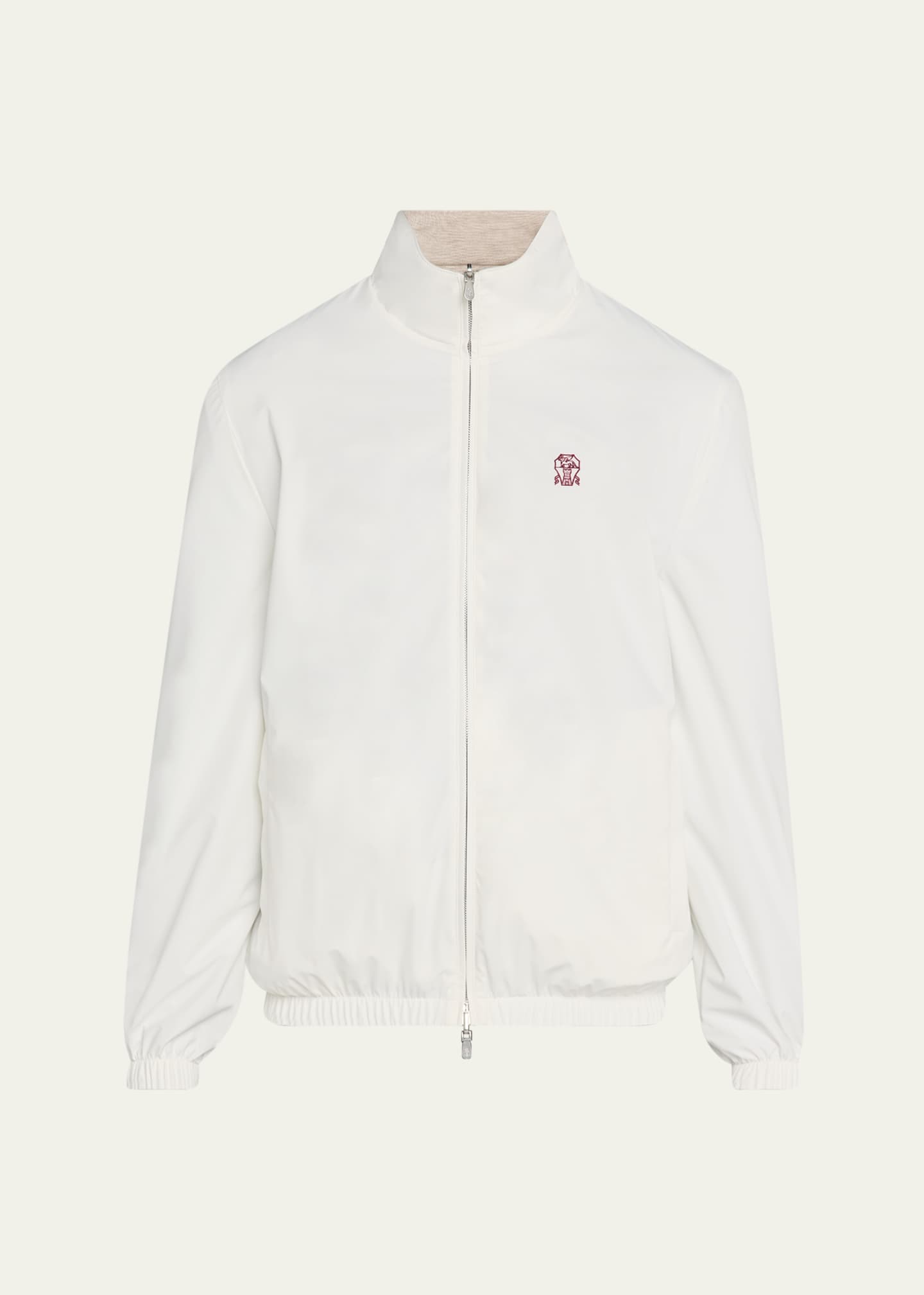 Brunello Cucinelli Men's Water-Resistant Zip-Front Jacket Image 1 of 3