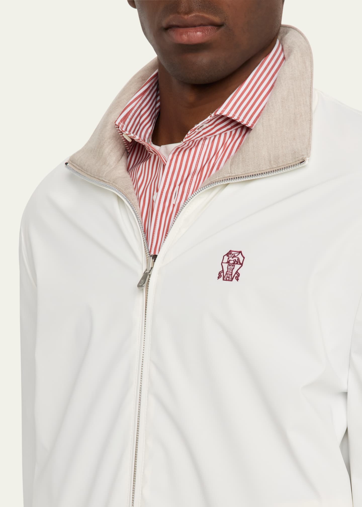 Brunello Cucinelli Men's Water-Resistant Zip-Front Jacket Image 3 of 3