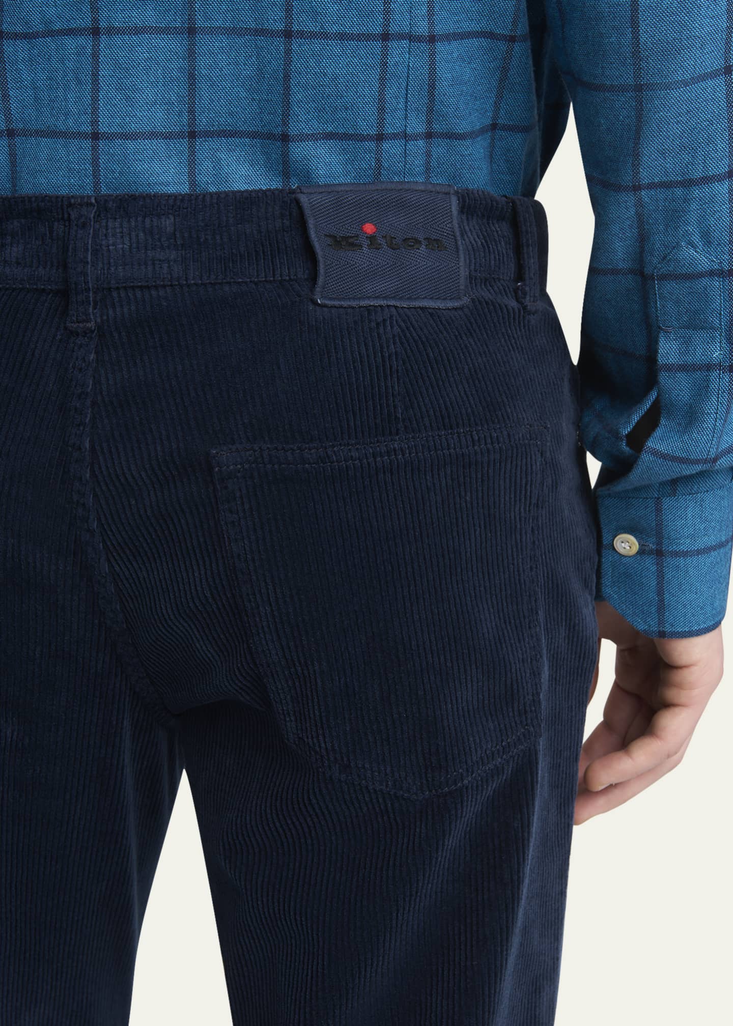 Kiton Men's Cotton Stretch Slim Five-Pocket Pants Image 5 of 5