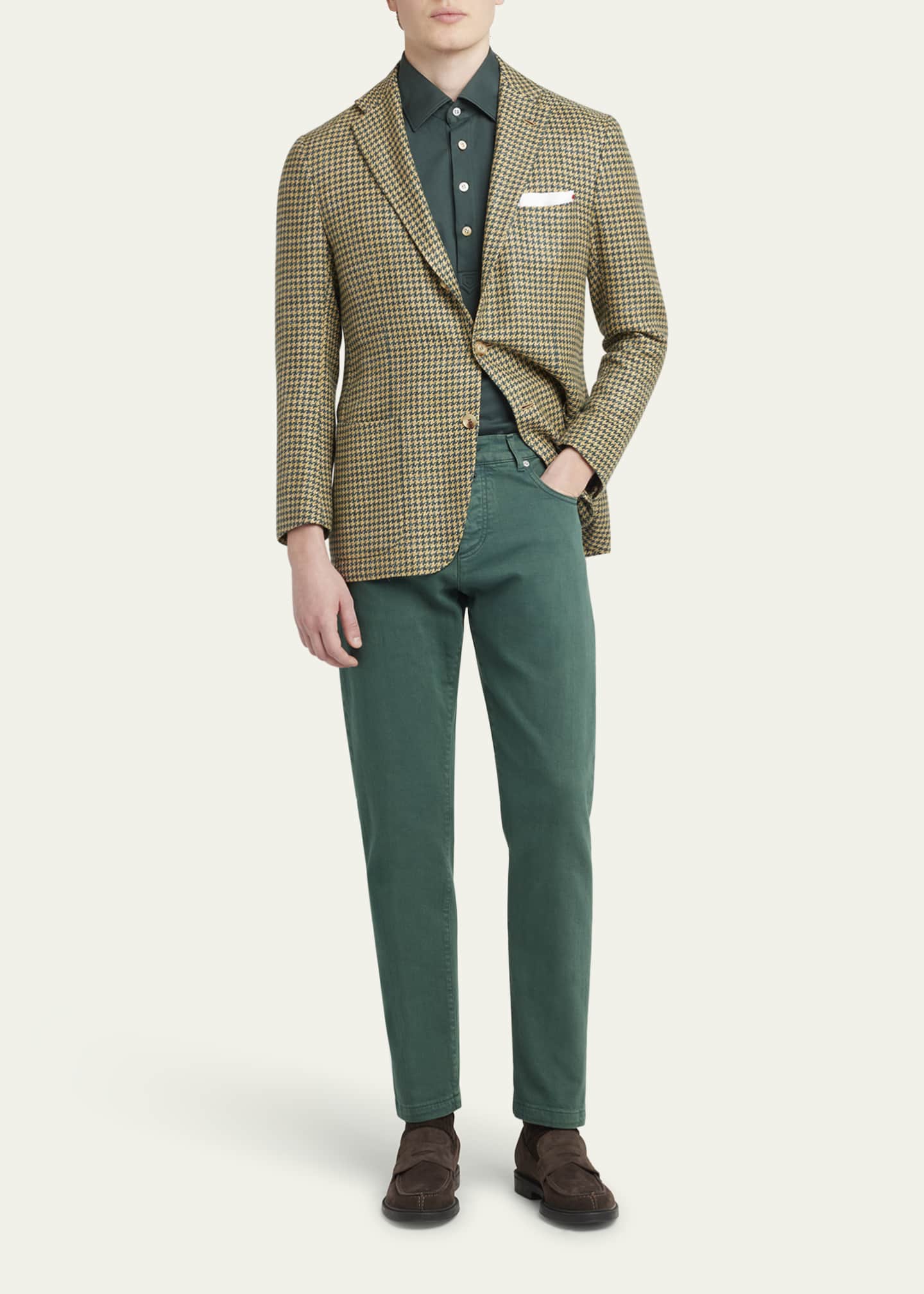 Kiton Men's Cotton Stretch Slim Five-Pocket Pants Image 2 of 5