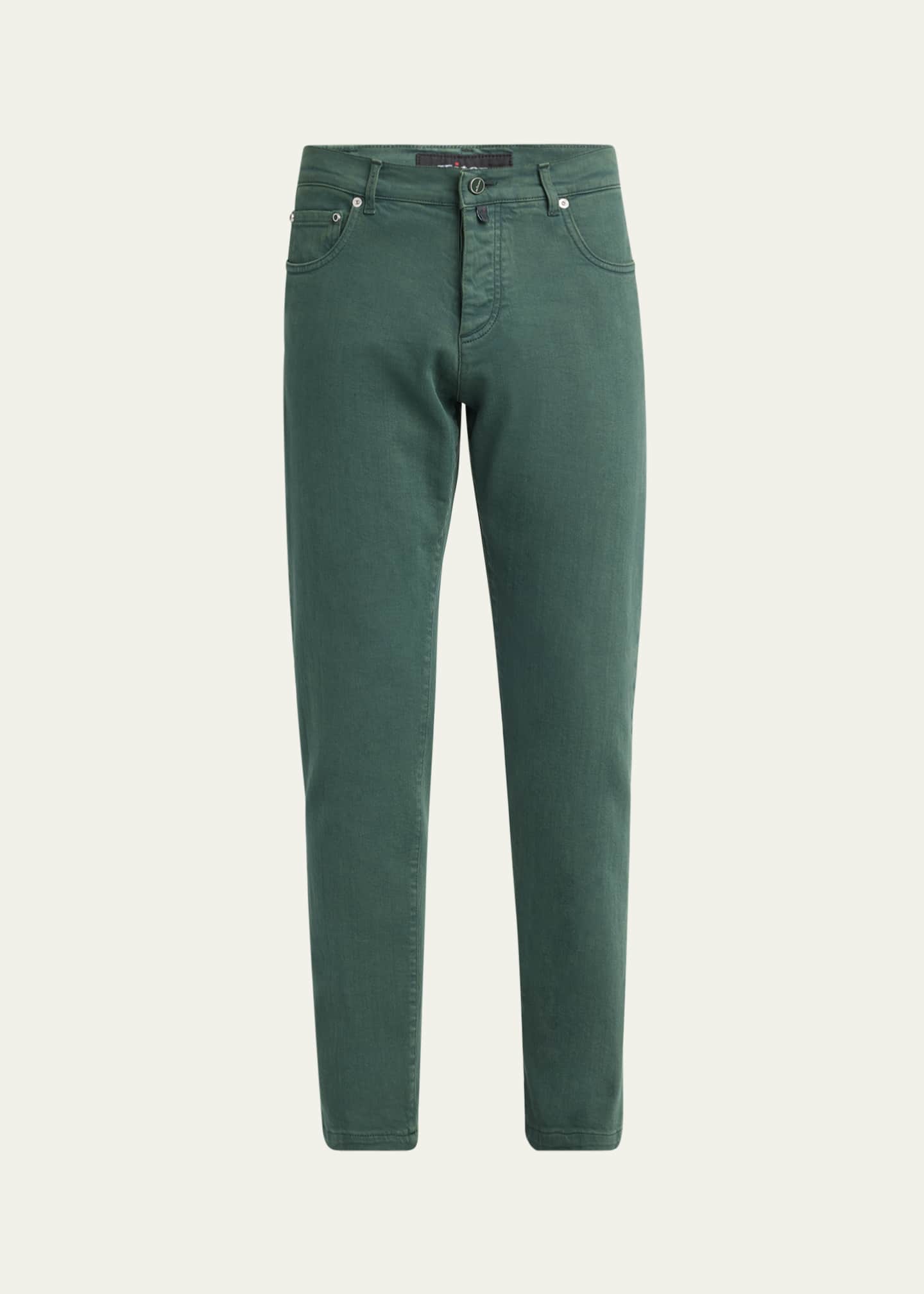 Kiton Men's Cotton Stretch Slim Five-Pocket Pants Image 1 of 5