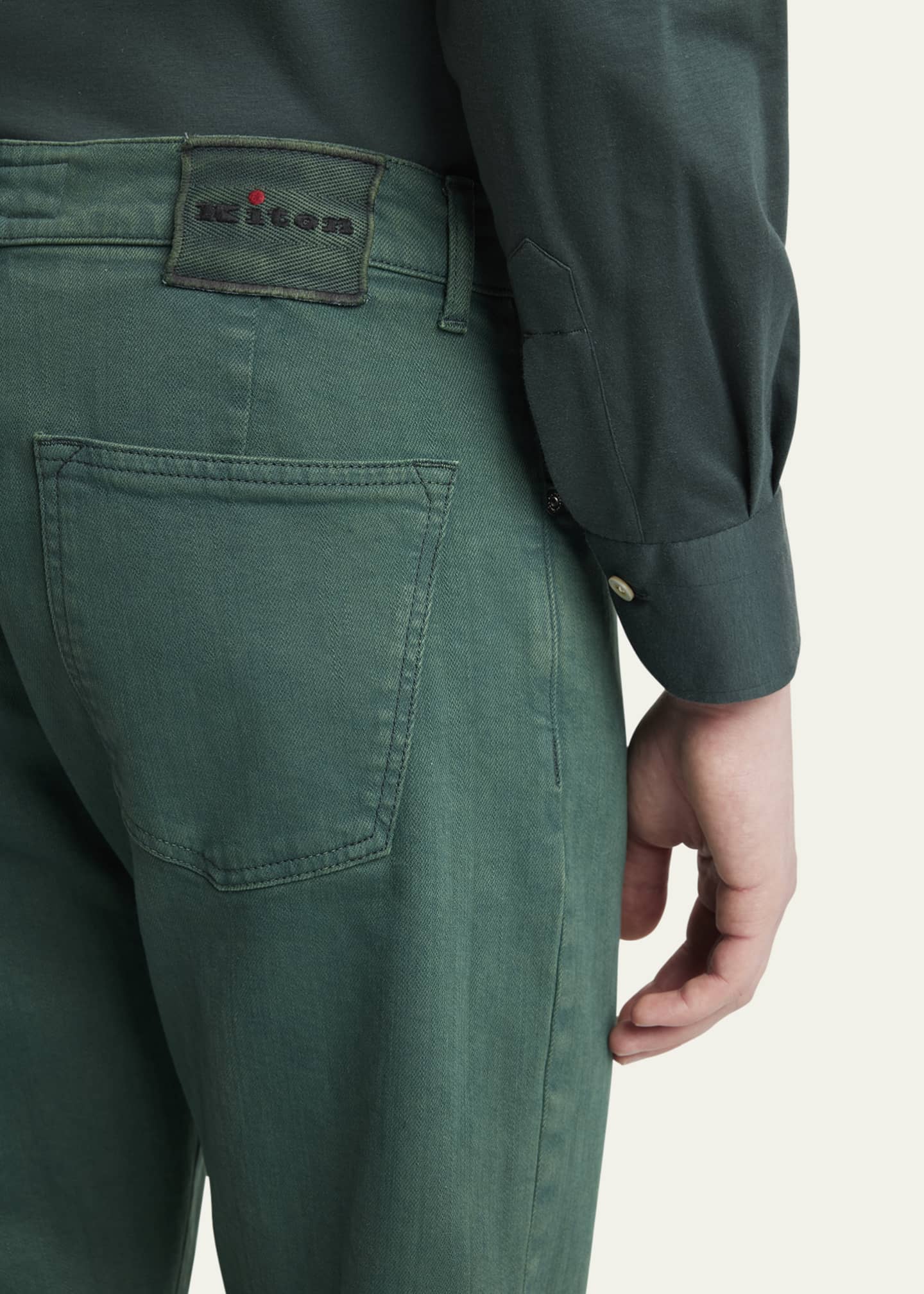 Kiton Men's Cotton Stretch Slim Five-Pocket Pants Image 5 of 5