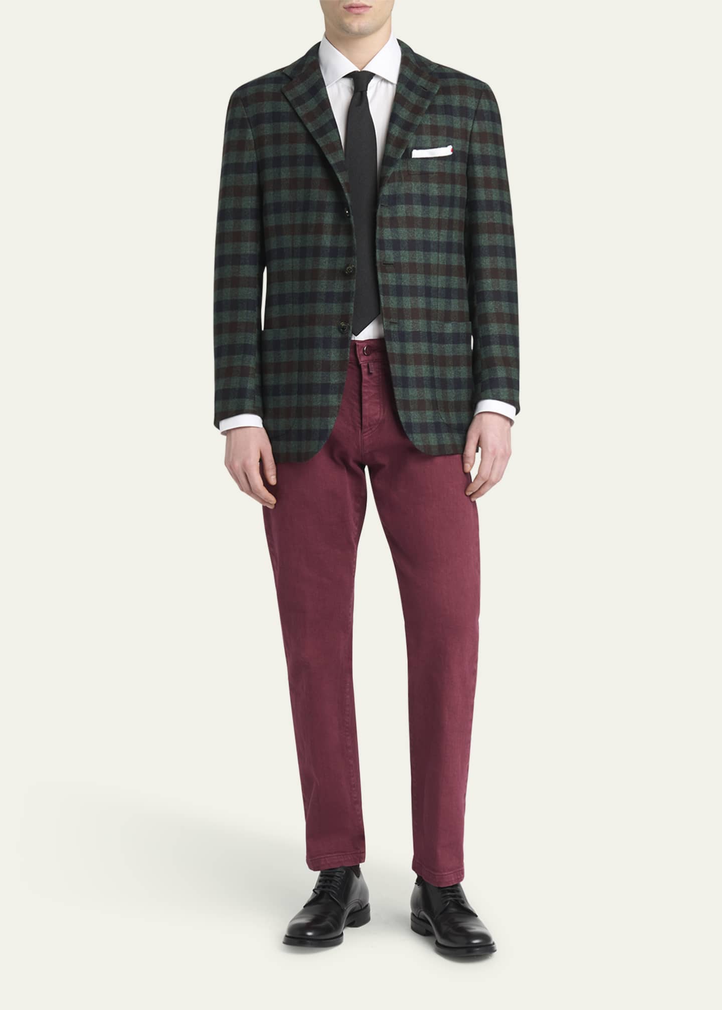 Kiton Men's Cotton Stretch Slim Five-Pocket Pants Image 2 of 5