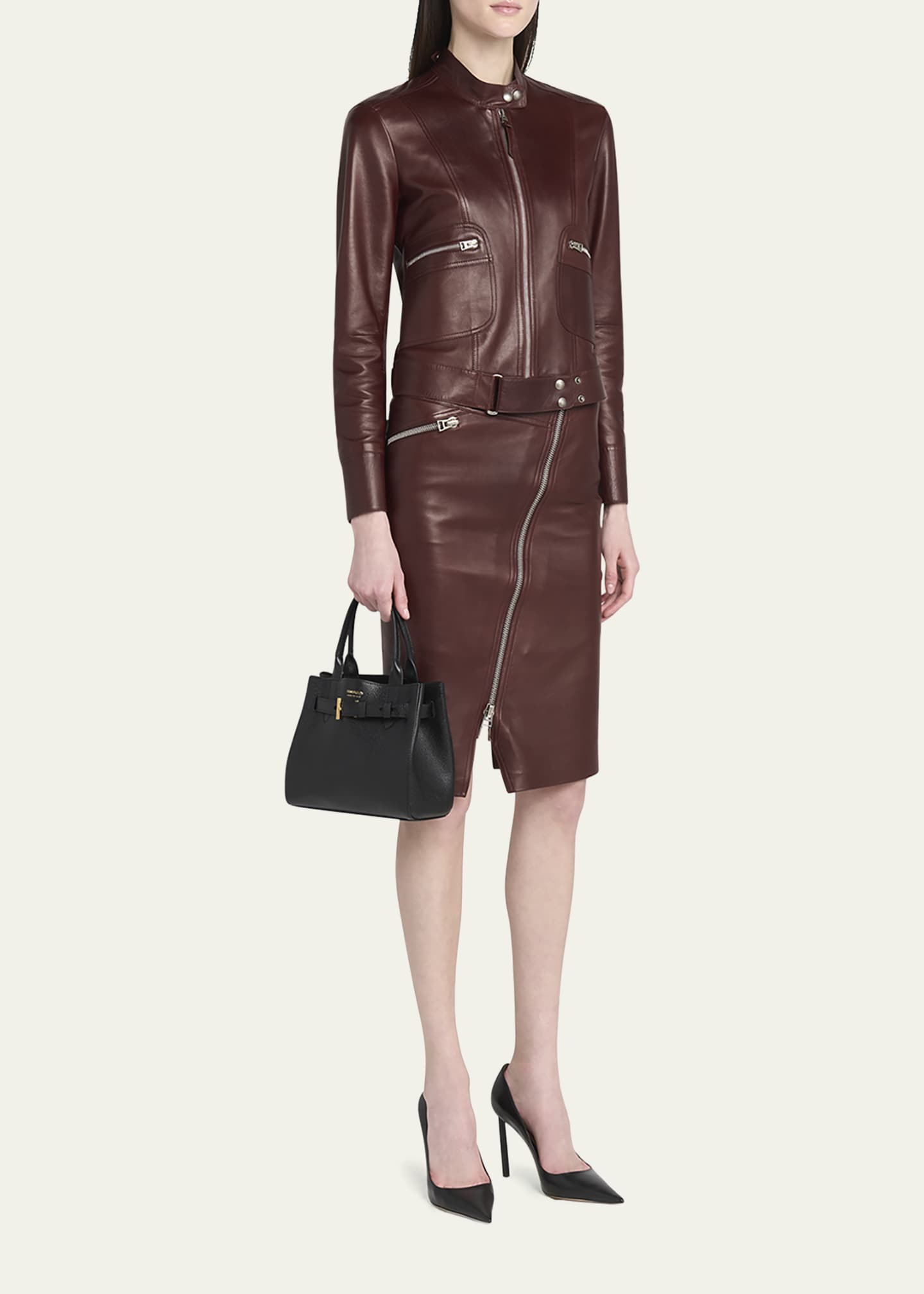chinese dress ladies Gucci by Tom Ford 1999 Leather Flower Applique Dress – COUL ARCHIVE main image 1