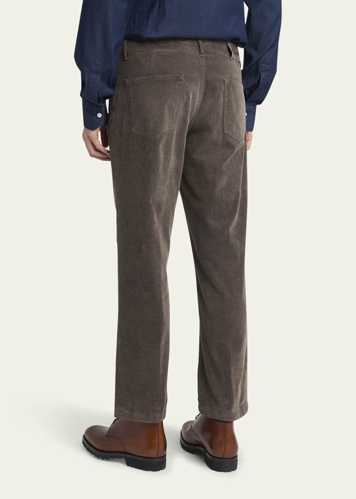Kiton Men's Cotton Stretch Straight Leg Five-Pocket Pants Image 3 of 5