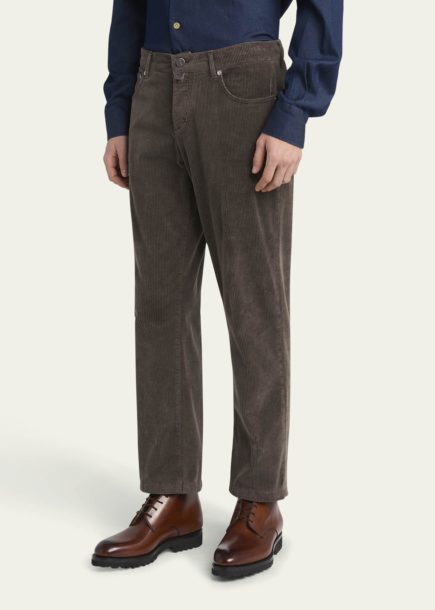 Kiton Men's Cotton Stretch Straight Leg Five-Pocket Pants Image 4 of 5