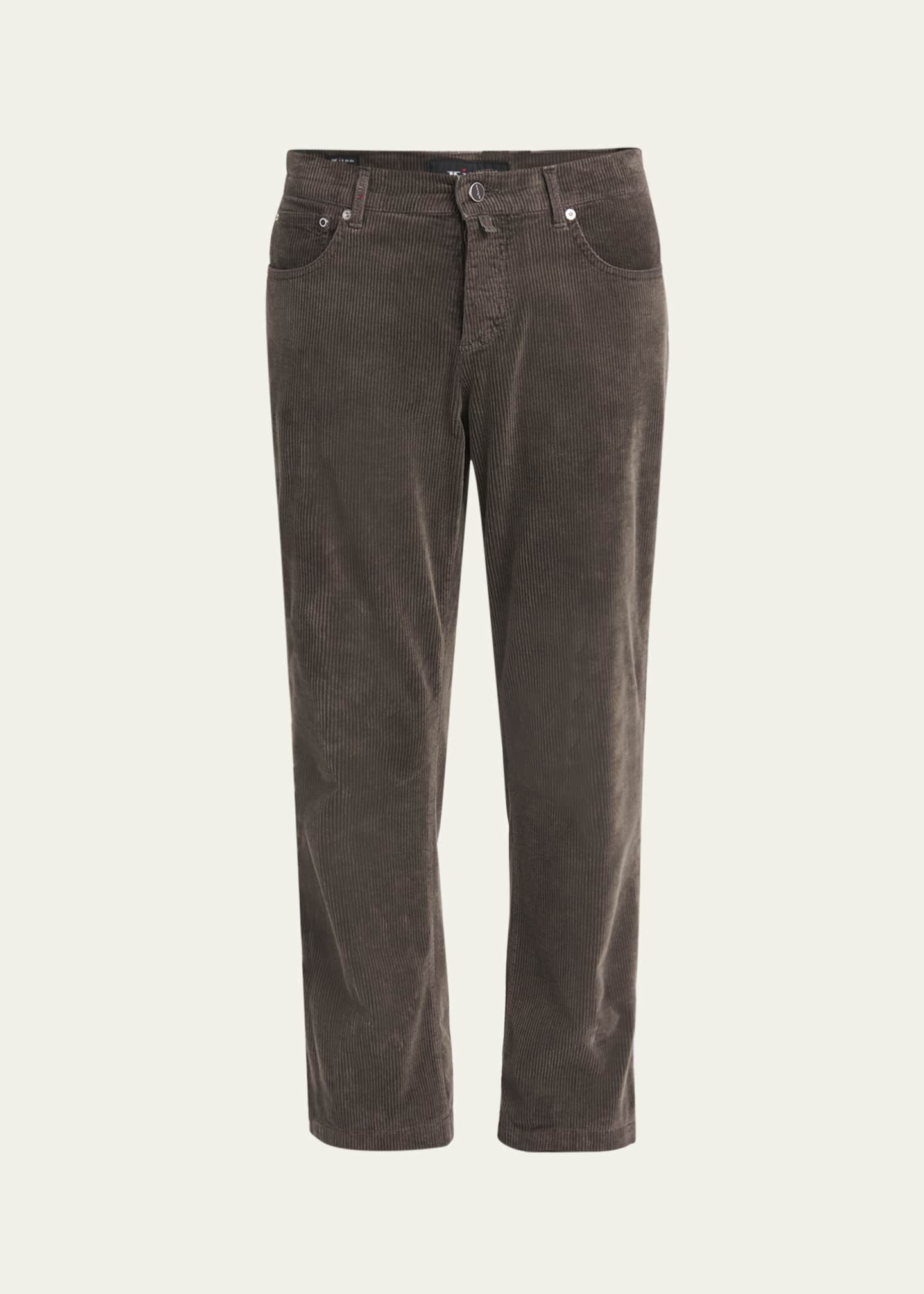 Kiton Men's Cotton Stretch Straight Leg Five-Pocket Pants Image 1 of 5