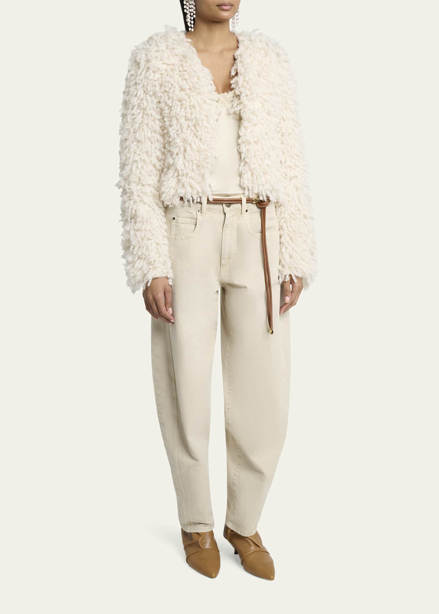 Isabel Marant Fedra Furry Alpaca Knit Jacket Image 2 of 5