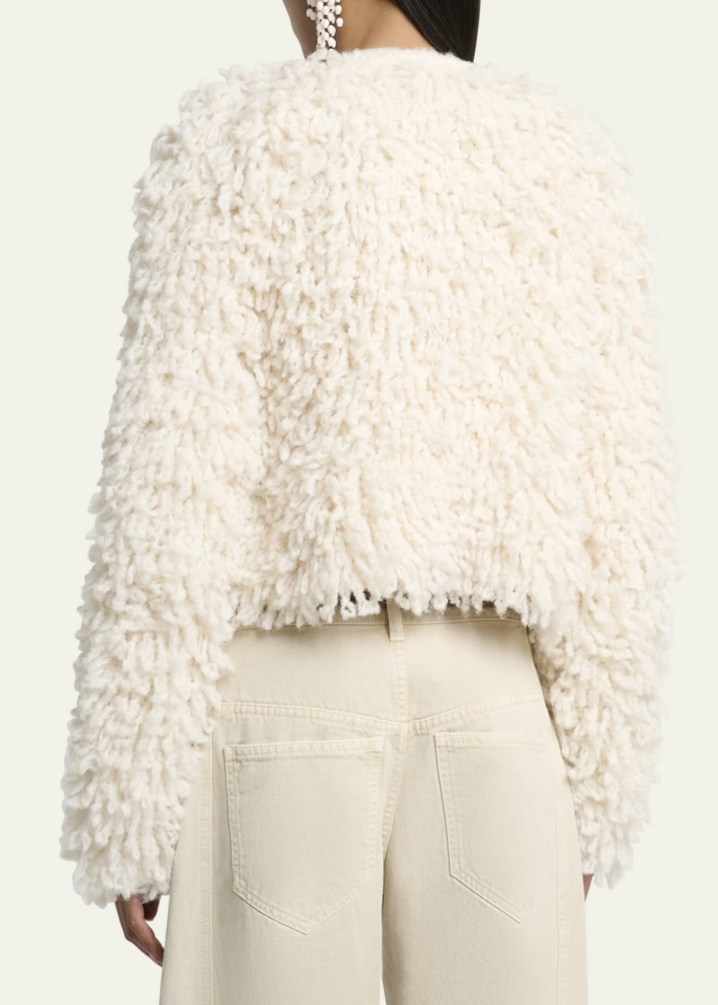 Isabel Marant Fedra Furry Alpaca Knit Jacket Image 3 of 5