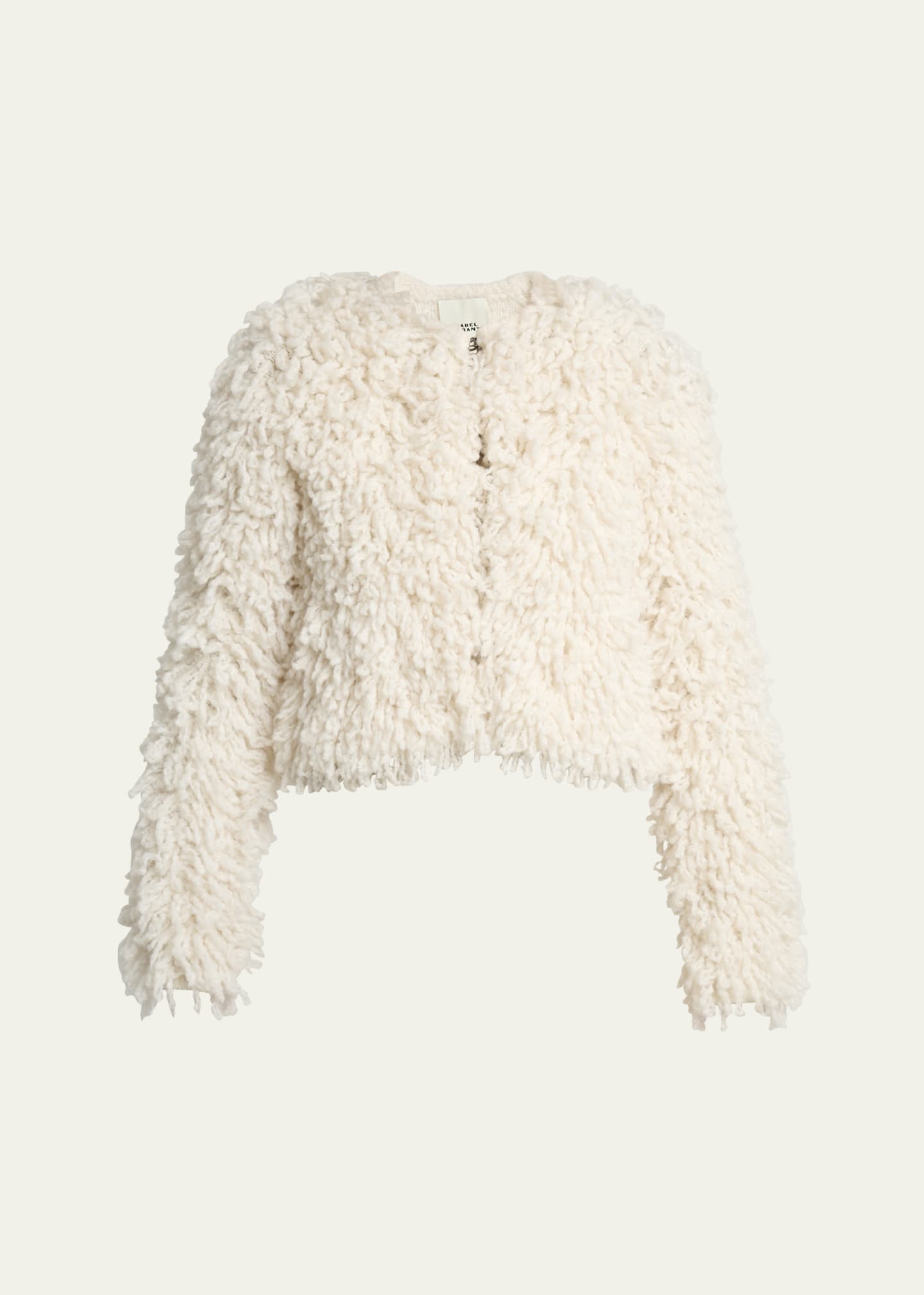 Isabel Marant Fedra Furry Alpaca Knit Jacket Image 1 of 5