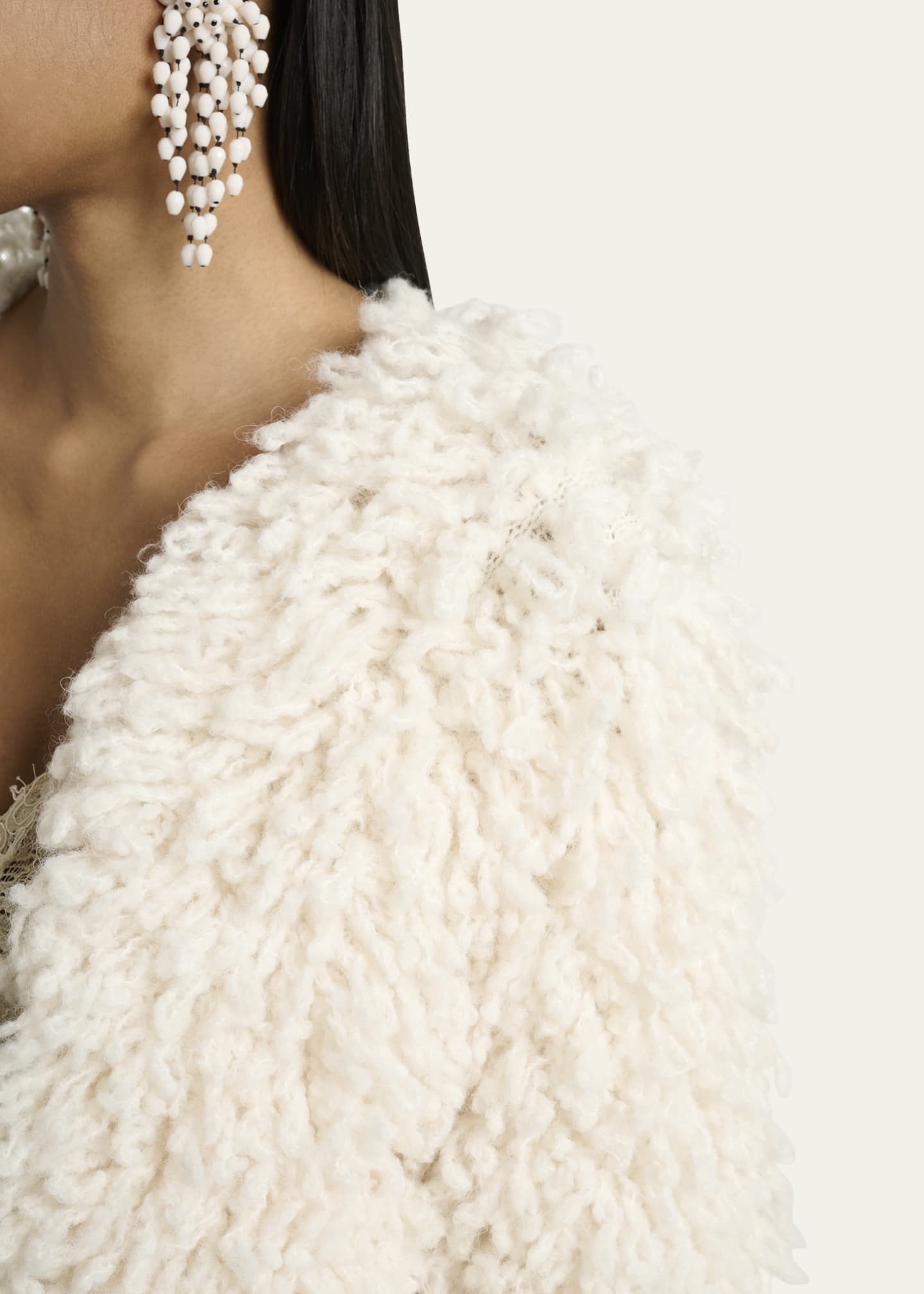 Isabel Marant Fedra Furry Alpaca Knit Jacket Image 5 of 5