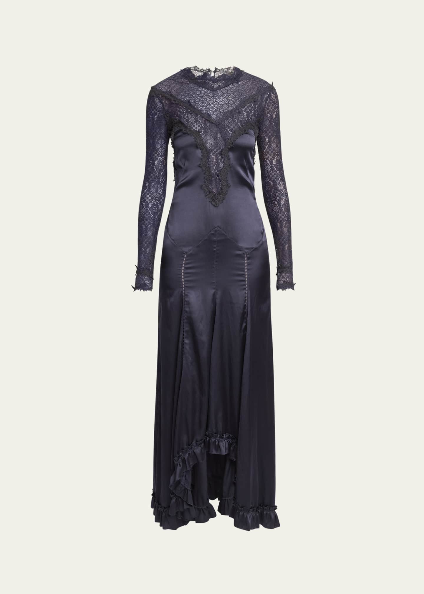 Isabel Marant Dolores Lacy Satin Dress Image 1 of 5