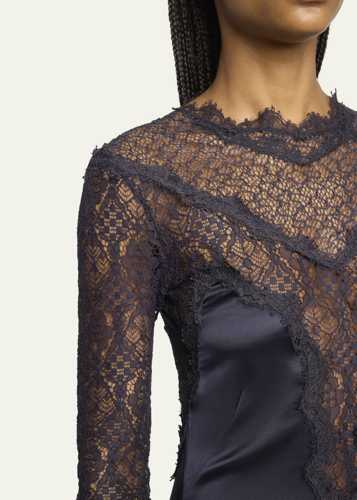 Isabel Marant Dolores Lacy Satin Dress Image 5 of 5