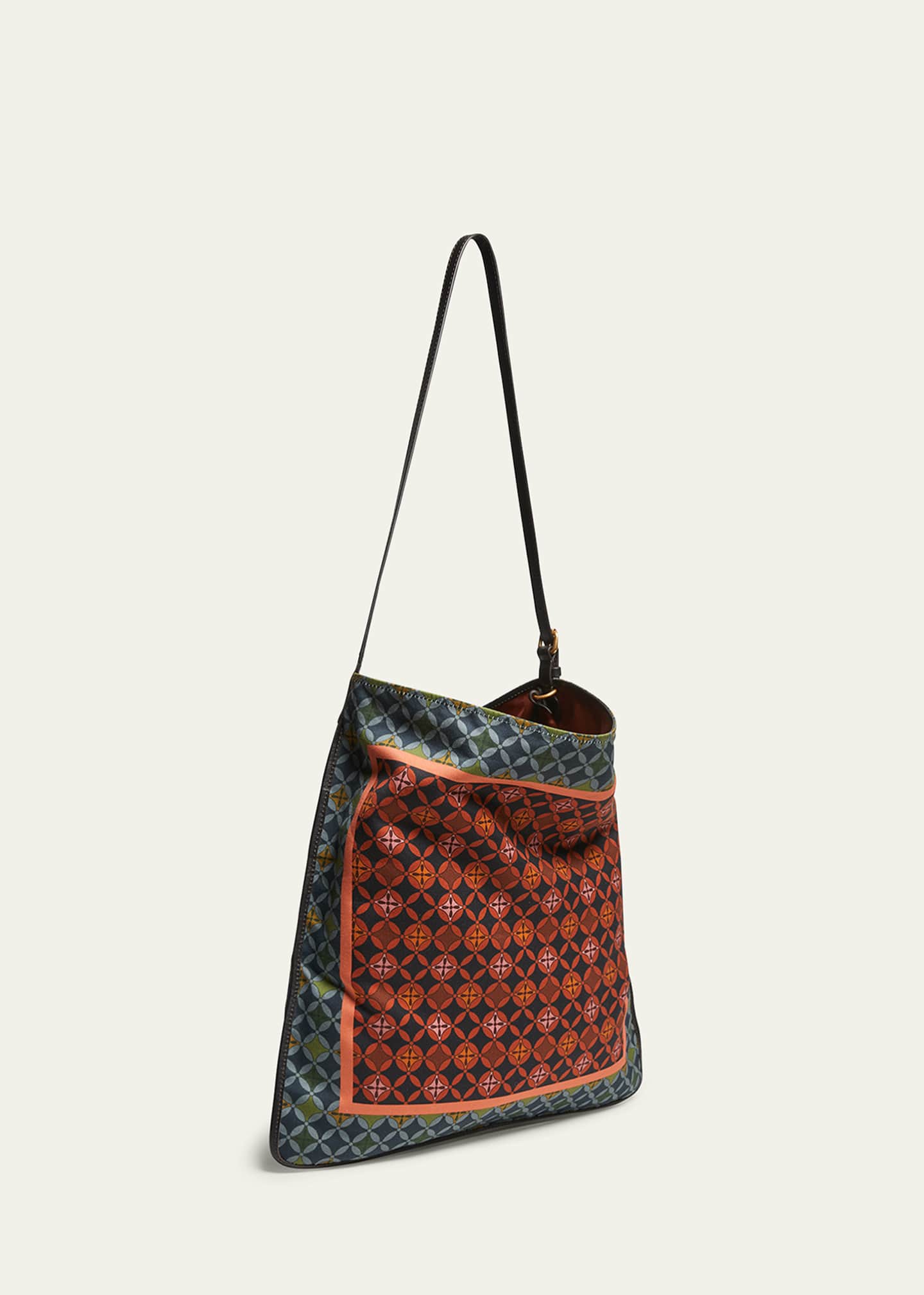 Dries Van Noten Medium Geometric Scarf Hobo Bag Image 2 of 4