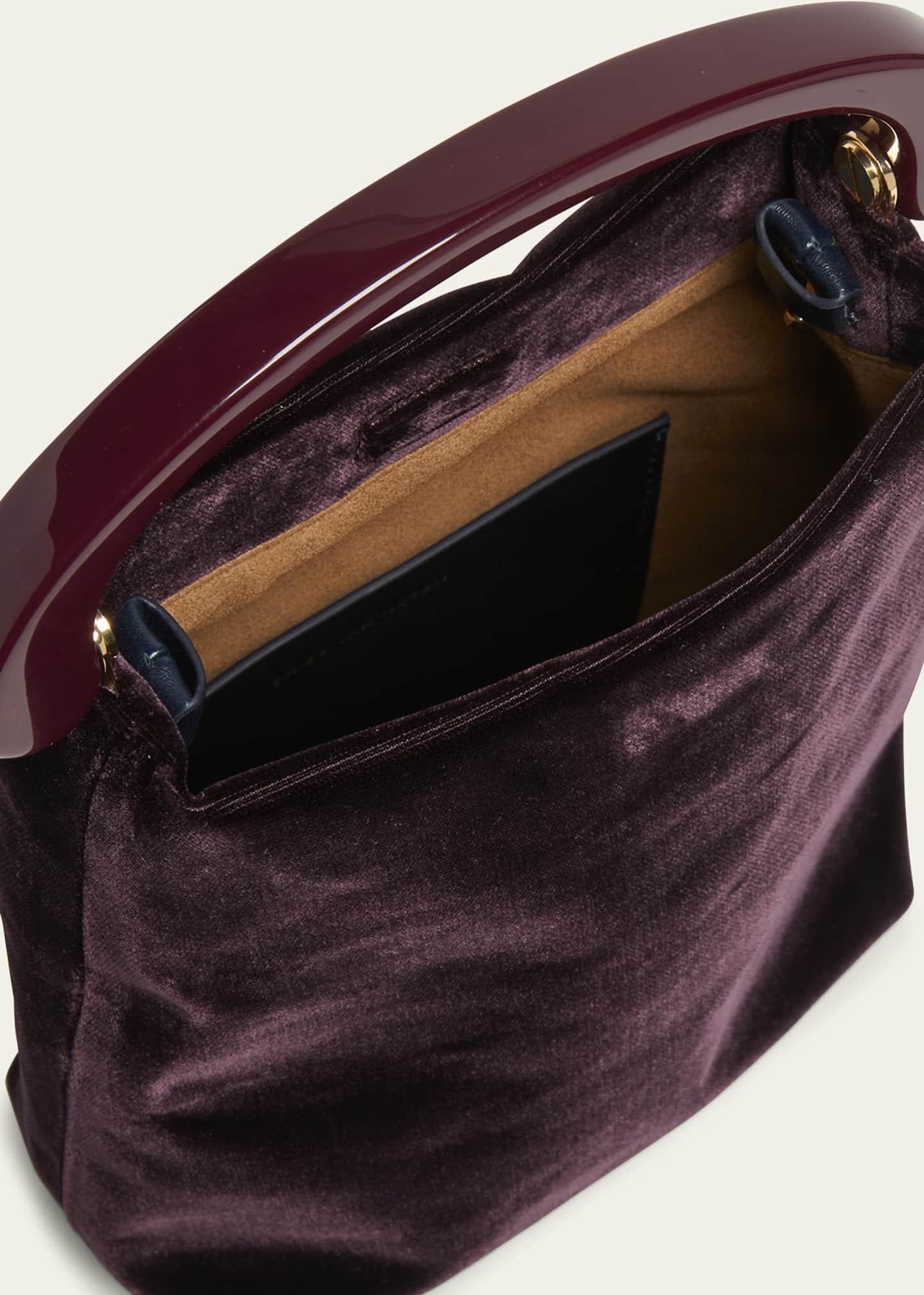 Dries Van Noten Velvety Viscose Mini Crossbody Bag Image 3 of 4