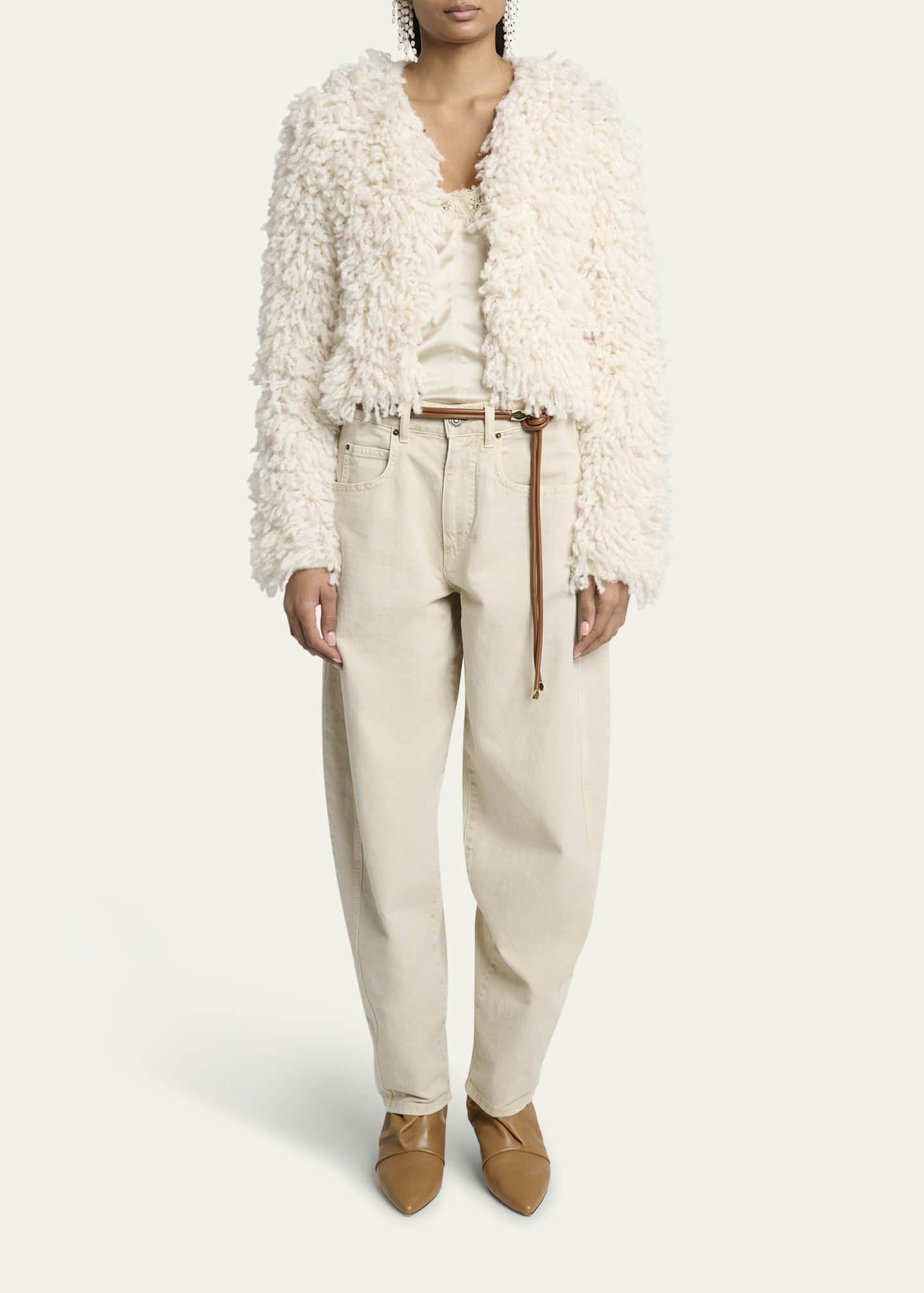 Isabel Marant Diandra Lace Inset Silk Top - Bergdorf Goodman