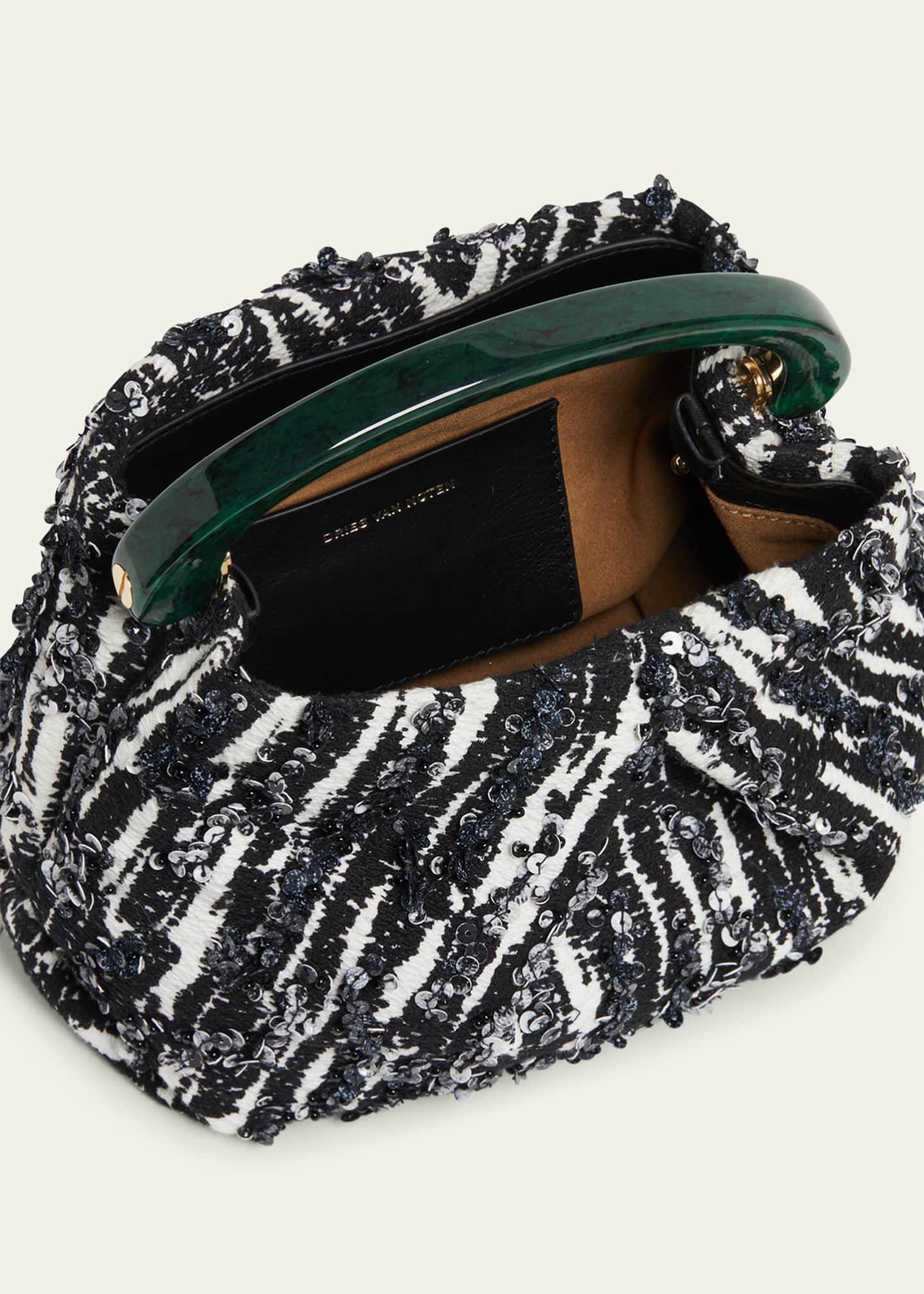 Dries Van Noten Sequin-Embellished Jacquard Mini Crossbody Bag Image 3 of 4