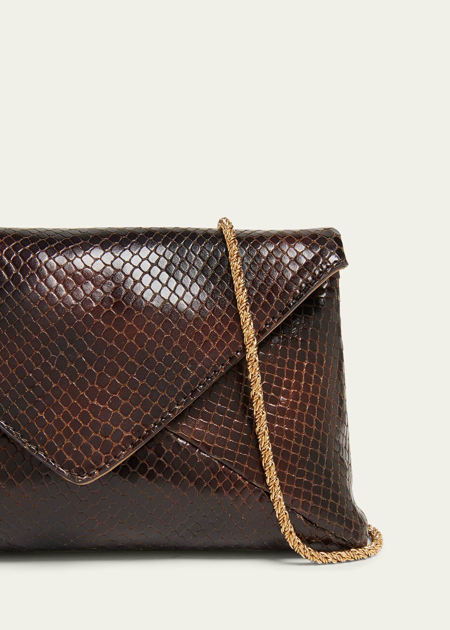 Dries Van Noten Small Embossed Leather Envelope Clutch Bag Image 4 of 4