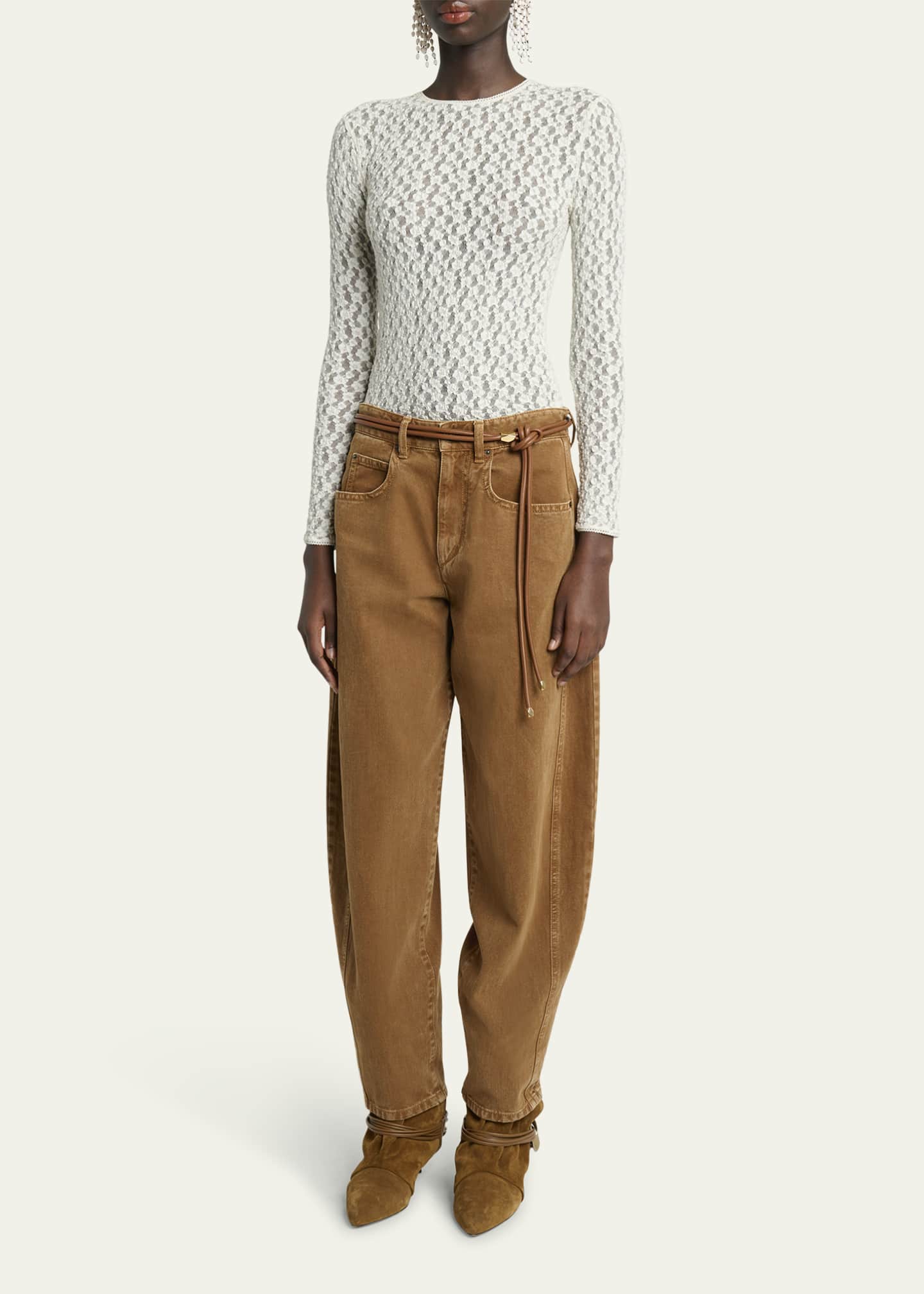 Isabel Marant Oriane Barrel Leg Jeans - Bergdorf Goodman