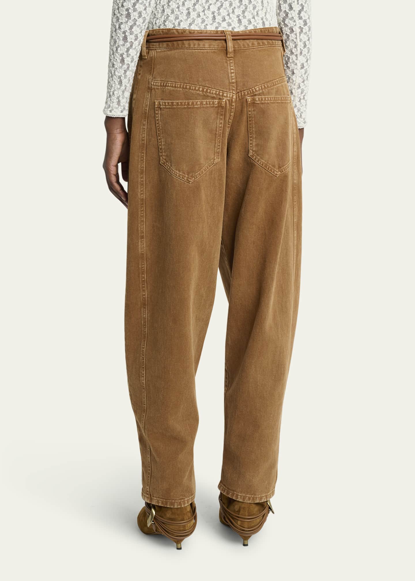 【Isabel Marant】 Fanny barrel-legジーンズ ISABEL MARANT Fanny Barrel-Leg Jeans in White | endource