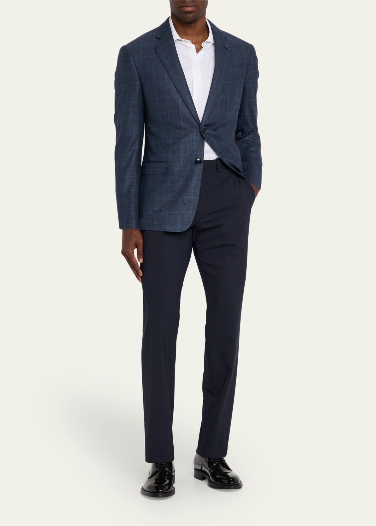 Giorgio Armani Men's Wool and Cashmere Soft Check Sport Coat Image 2 of 8