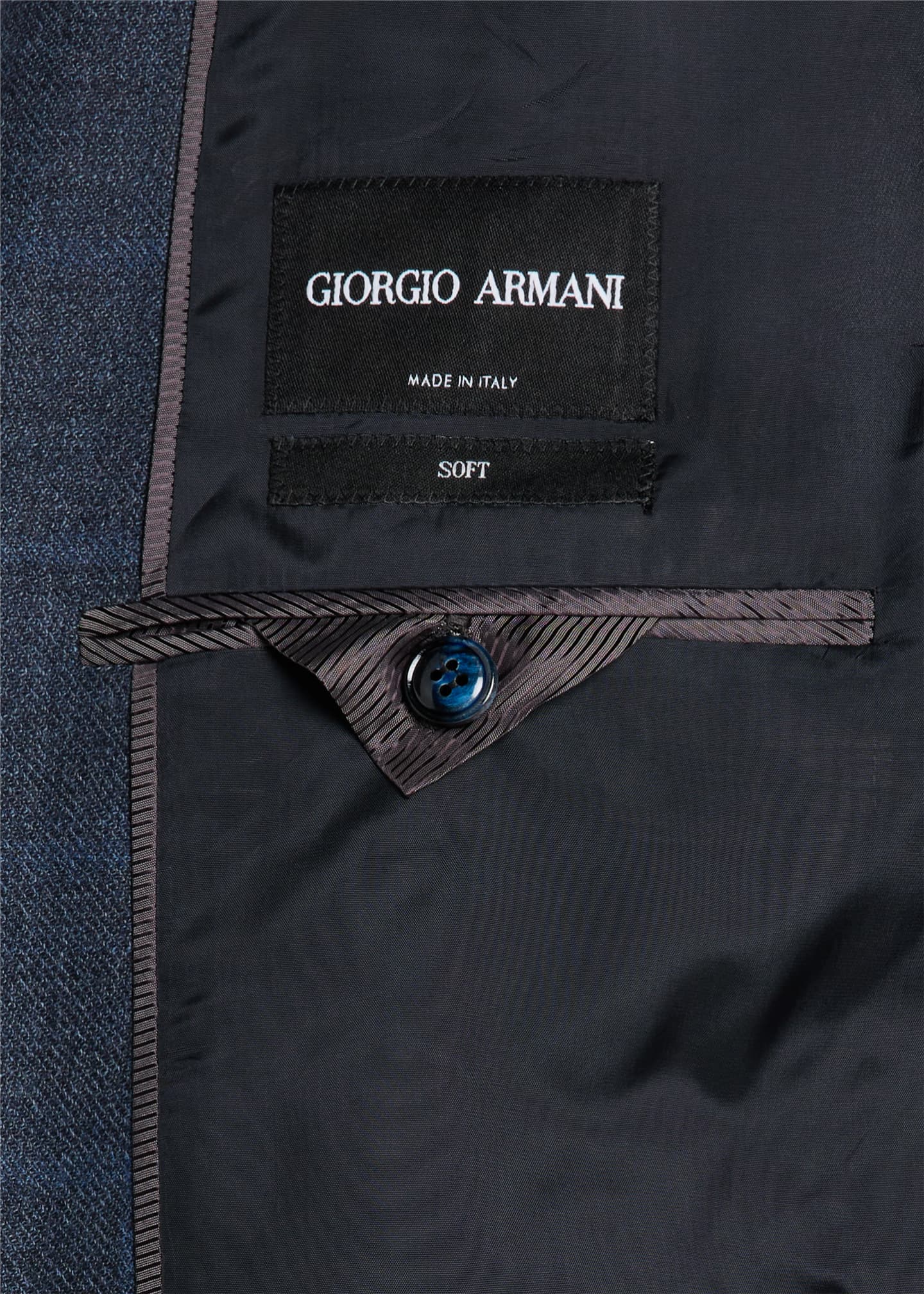 Giorgio Armani Men's Wool and Cashmere Soft Check Sport Coat Image 6 of 8