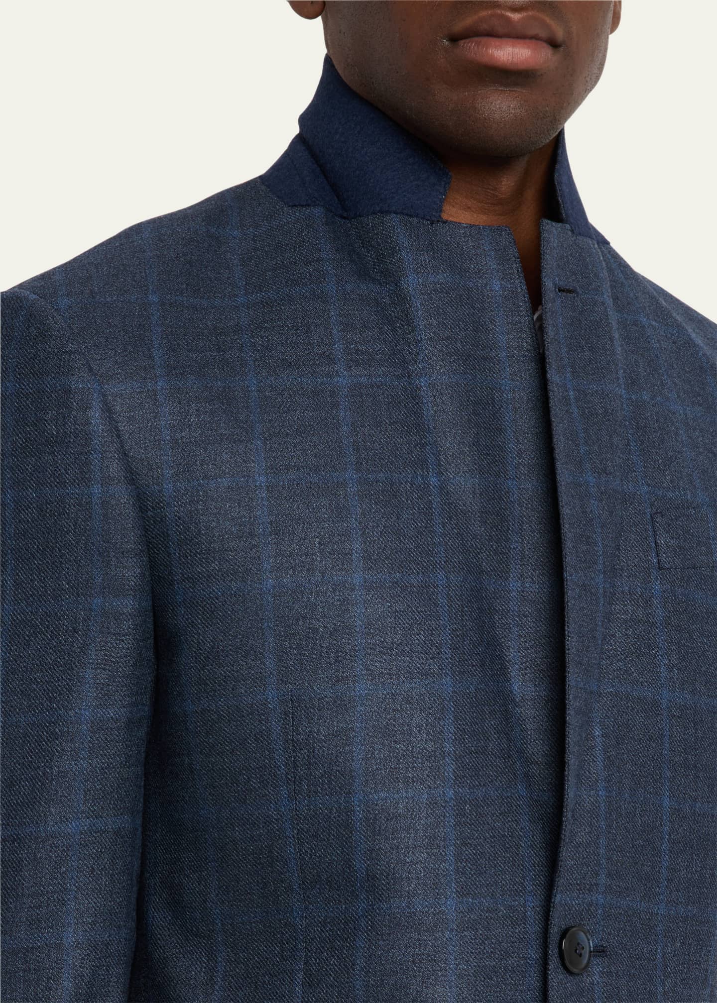 Giorgio Armani Men's Wool and Cashmere Soft Check Sport Coat Image 7 of 8