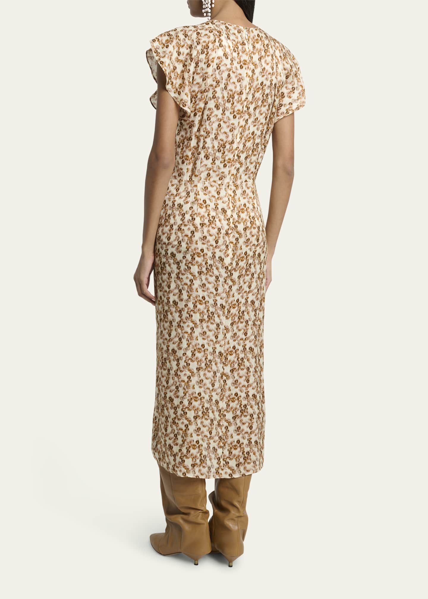 Isabel Marant Lyndsay Dot Jacquard Gathered Dress Image 3 of 5