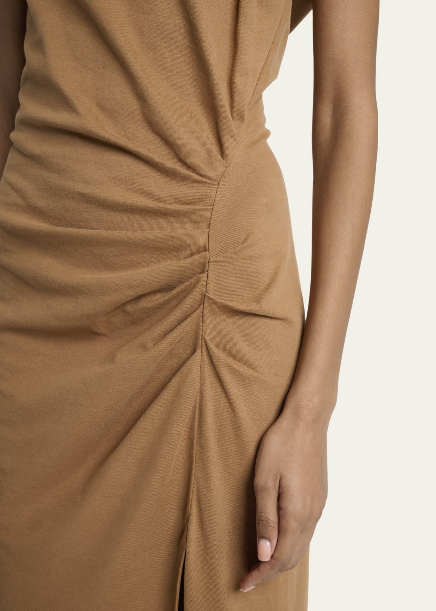 Isabel Marant Nadela Ruched Cotton Jersey Dress Image 5 of 5
