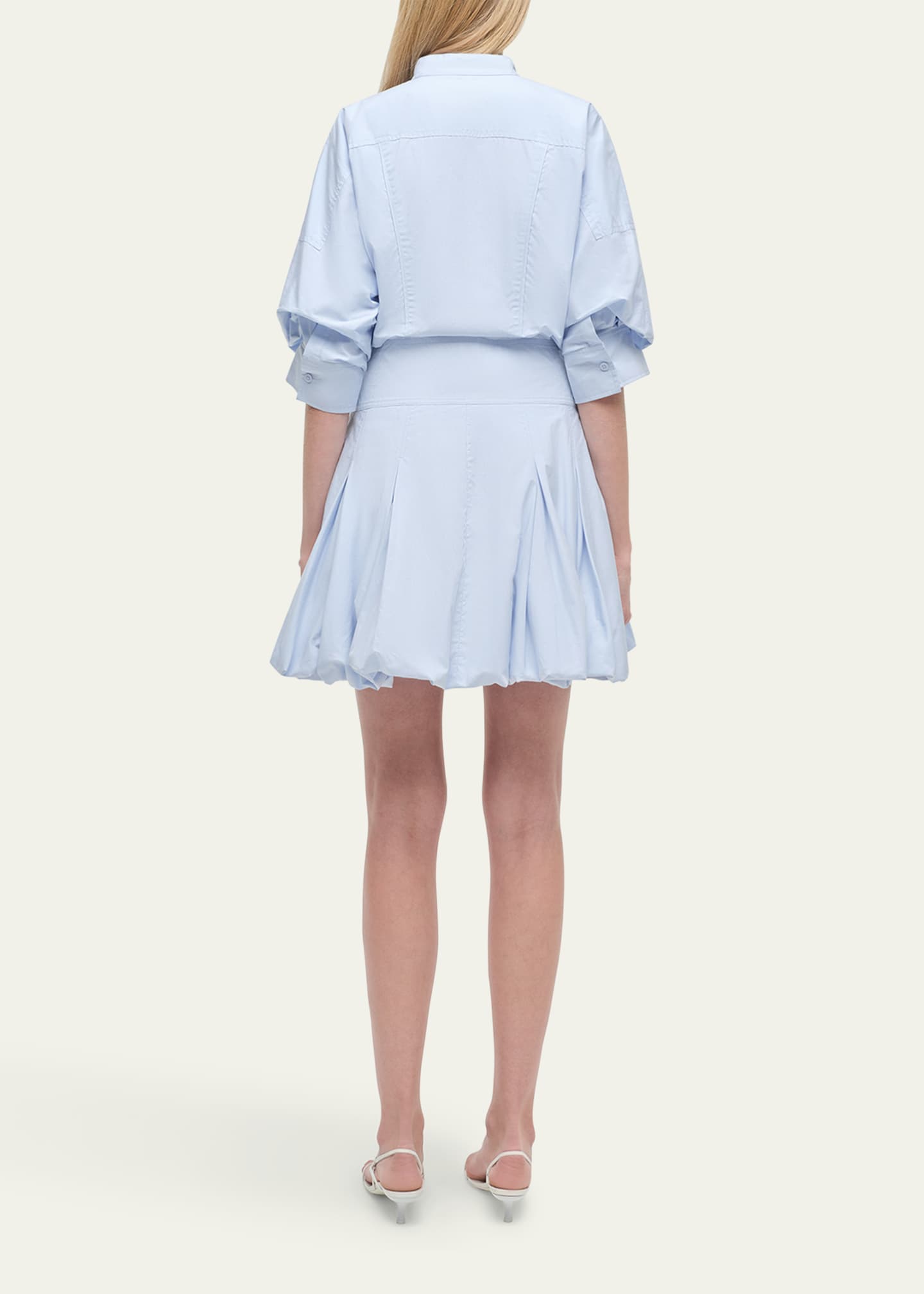 SIMKHAI Effie Mini Bubble Shirtdress Image 3 of 5