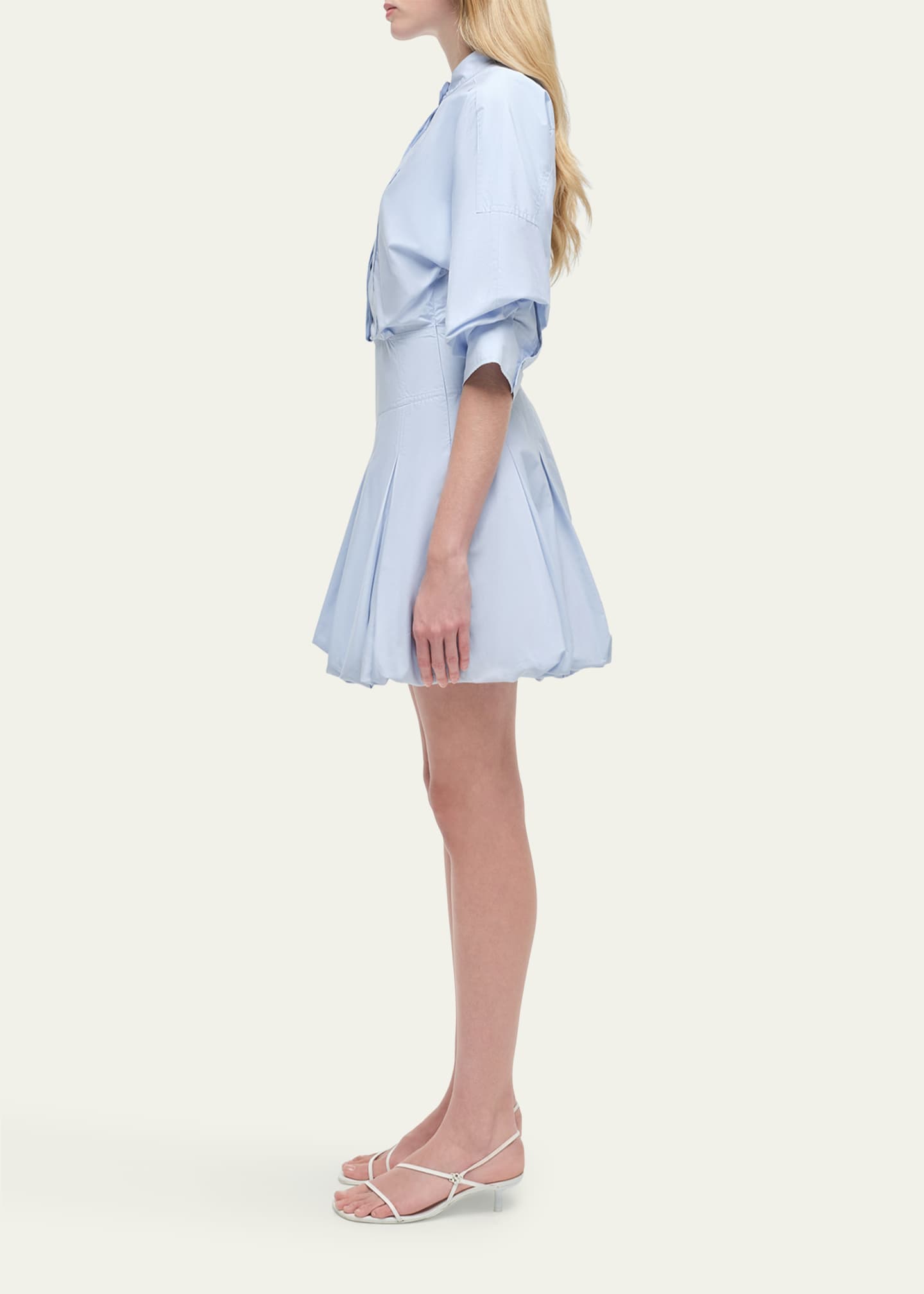 SIMKHAI Effie Mini Bubble Shirtdress Image 4 of 5