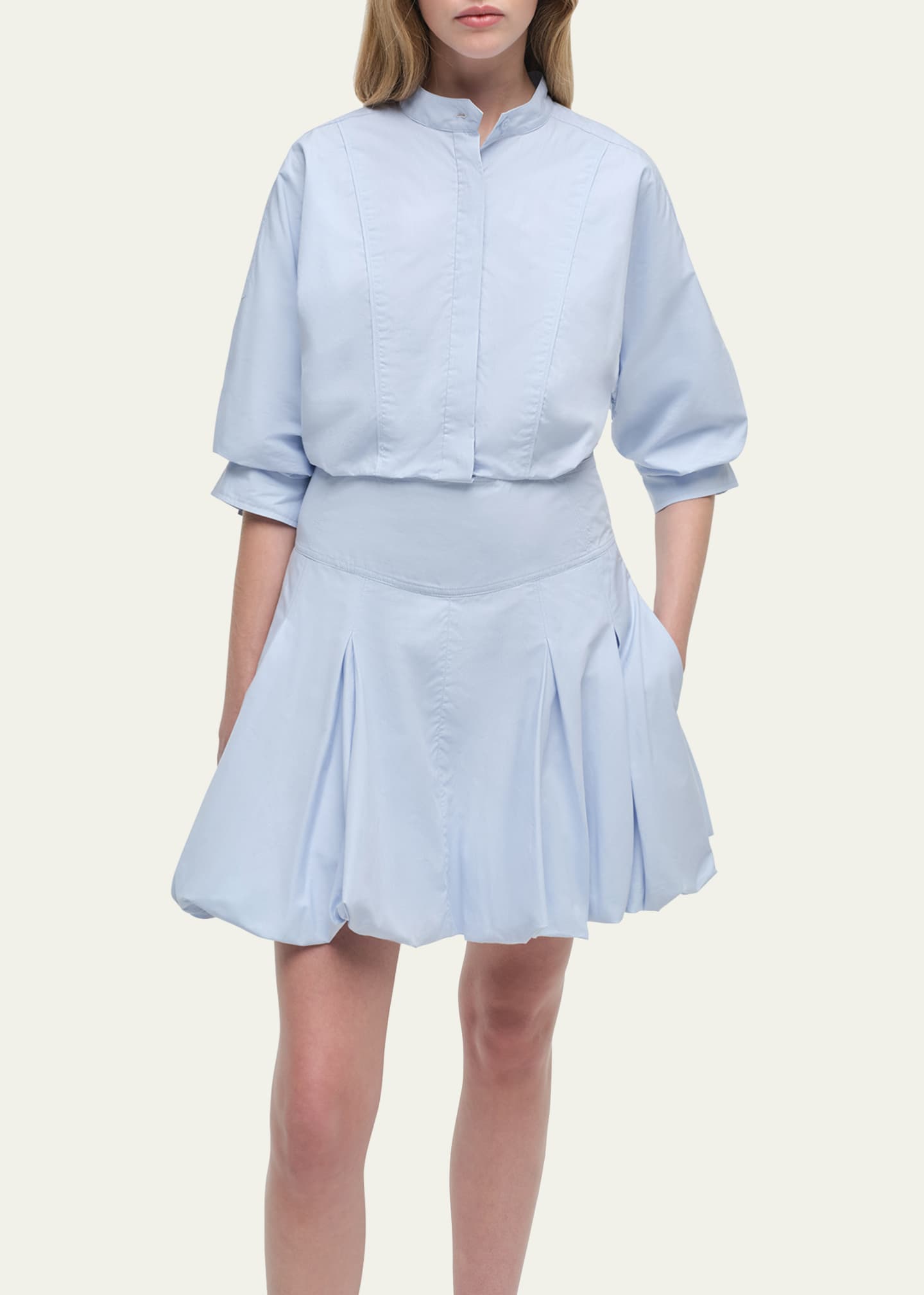 SIMKHAI Effie Mini Bubble Shirtdress Image 5 of 5