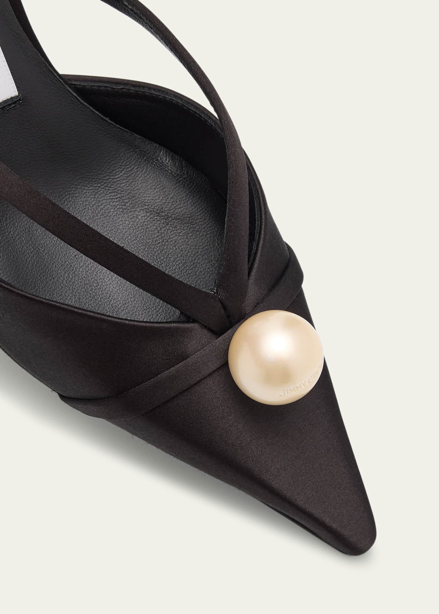 Jimmy Choo Sana 50 Satin Mules Image 3 of 4