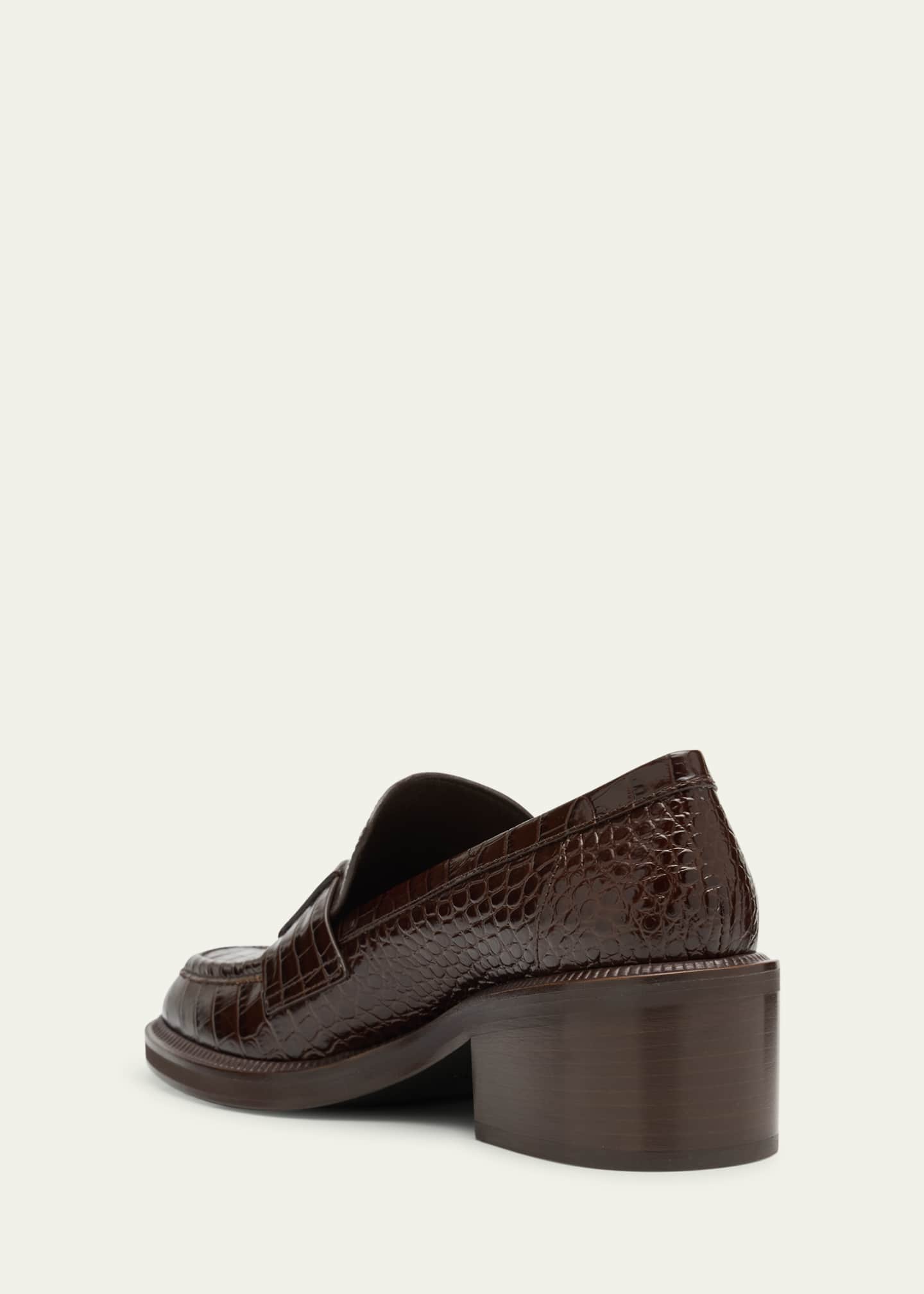 Jimmy Choo Tylor 60 Croc-Embossed Leather Loafers Image 2 of 4