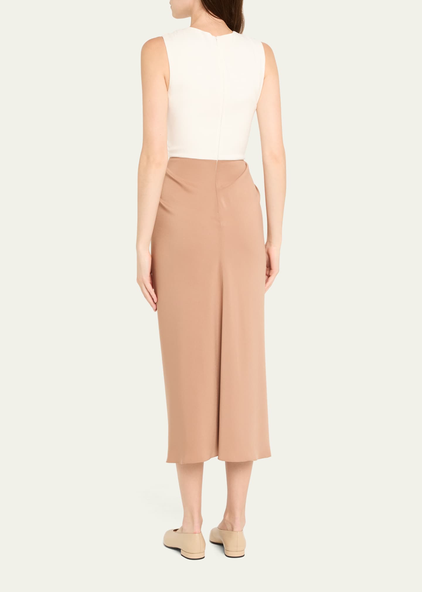 Prabal Gurung Lili Bi-Color Twist Midi Dress Image 3 of 5