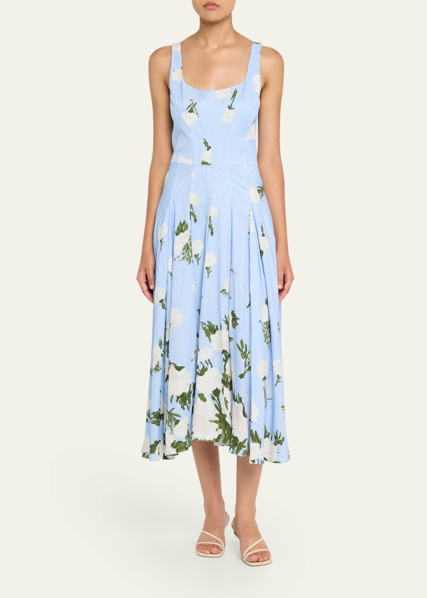 Prabal Gurung Floral-Printed Midi Dress Image 2 of 5