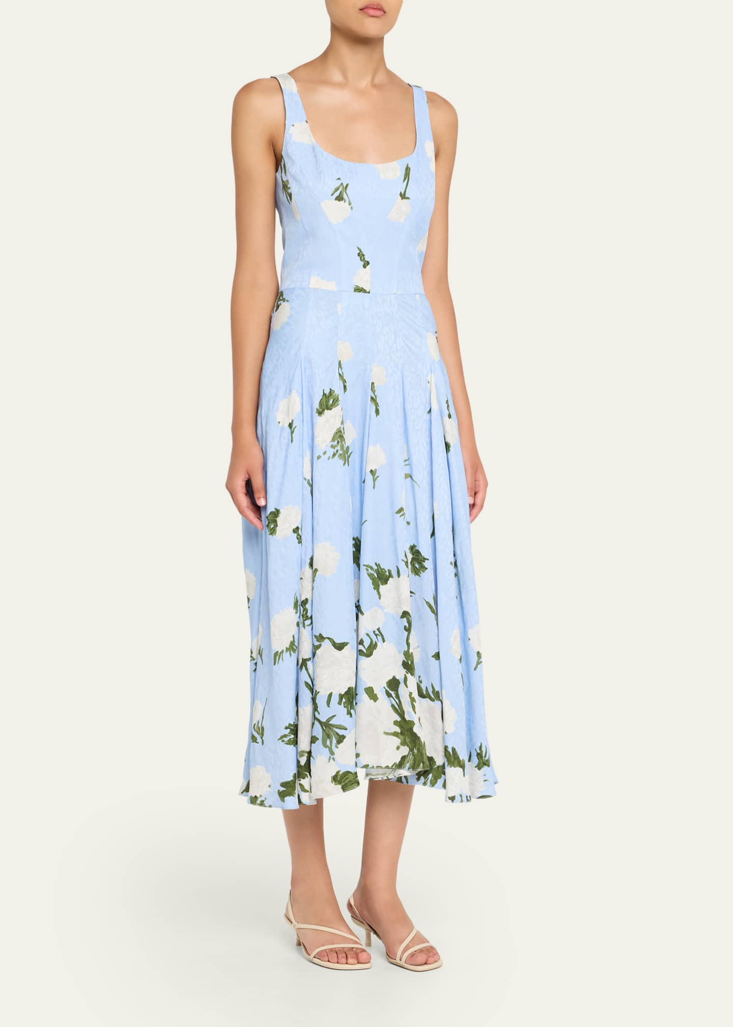 Prabal Gurung Floral-Printed Midi Dress Image 4 of 5